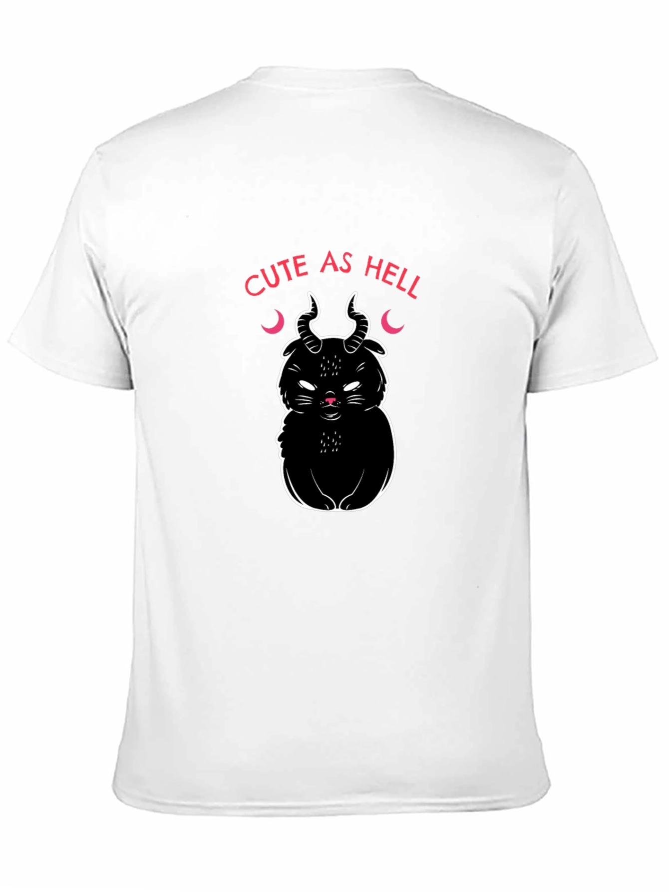 Cute As Hell Devil Cat Graphic T-Shirt