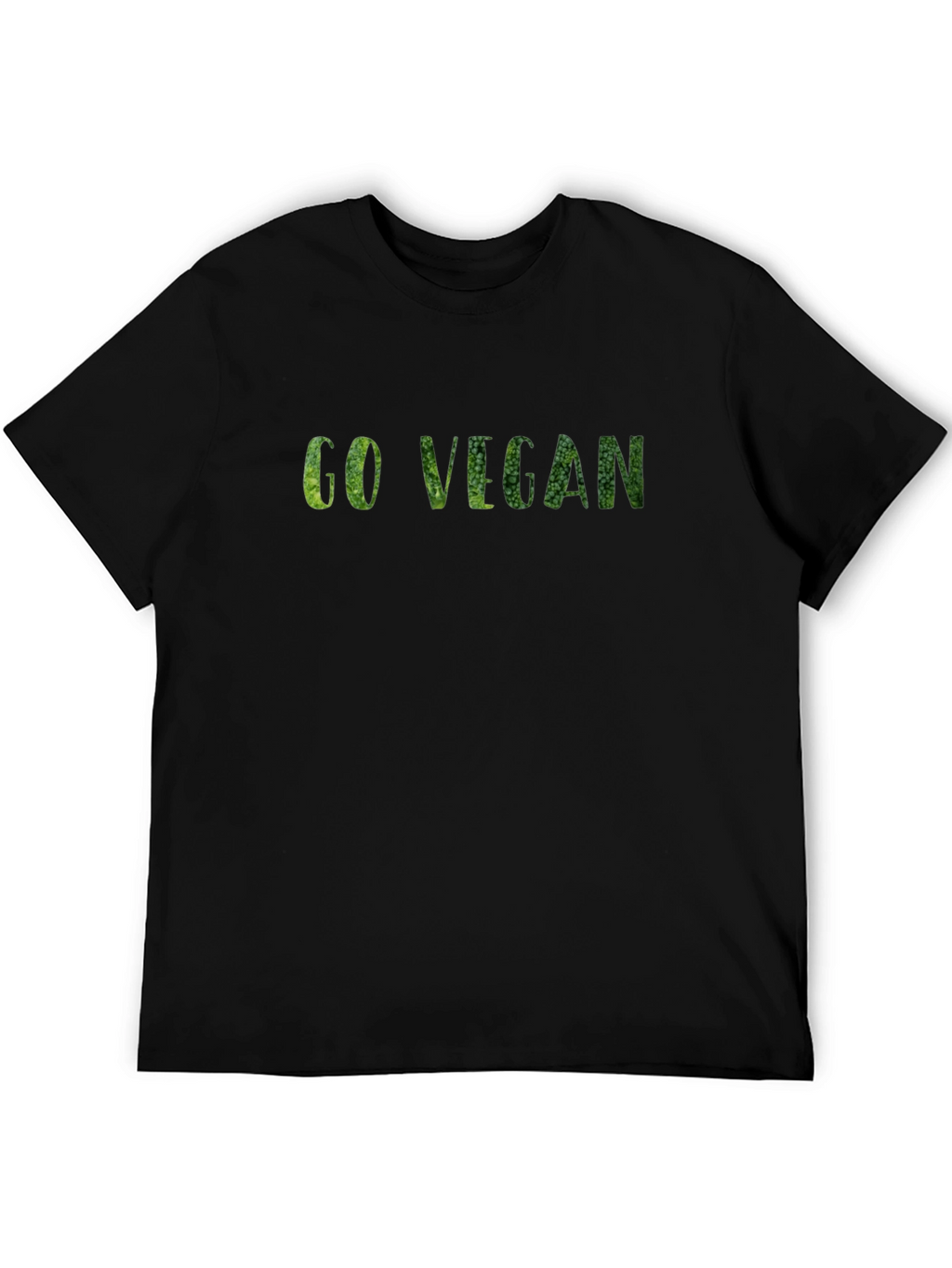 Go Vegan T-Shirt - Black Cotton Tee