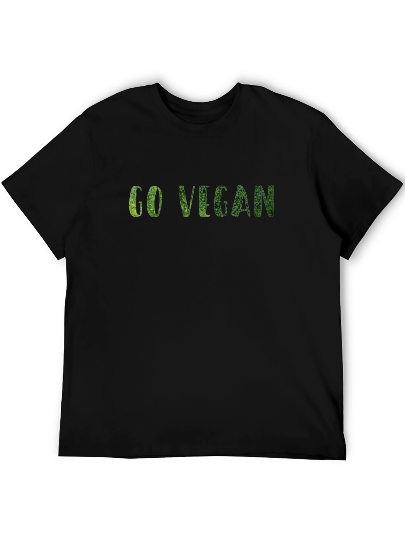 Go Vegan T-Shirt - Black Cotton Tee