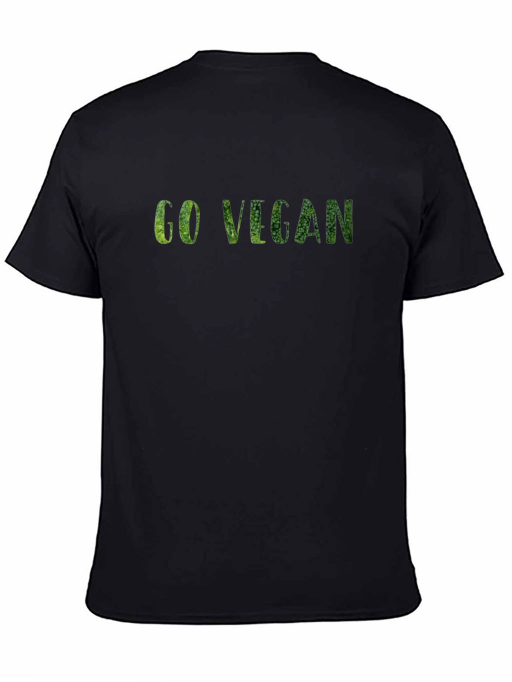 Go Vegan T-Shirt - Black Cotton Tee