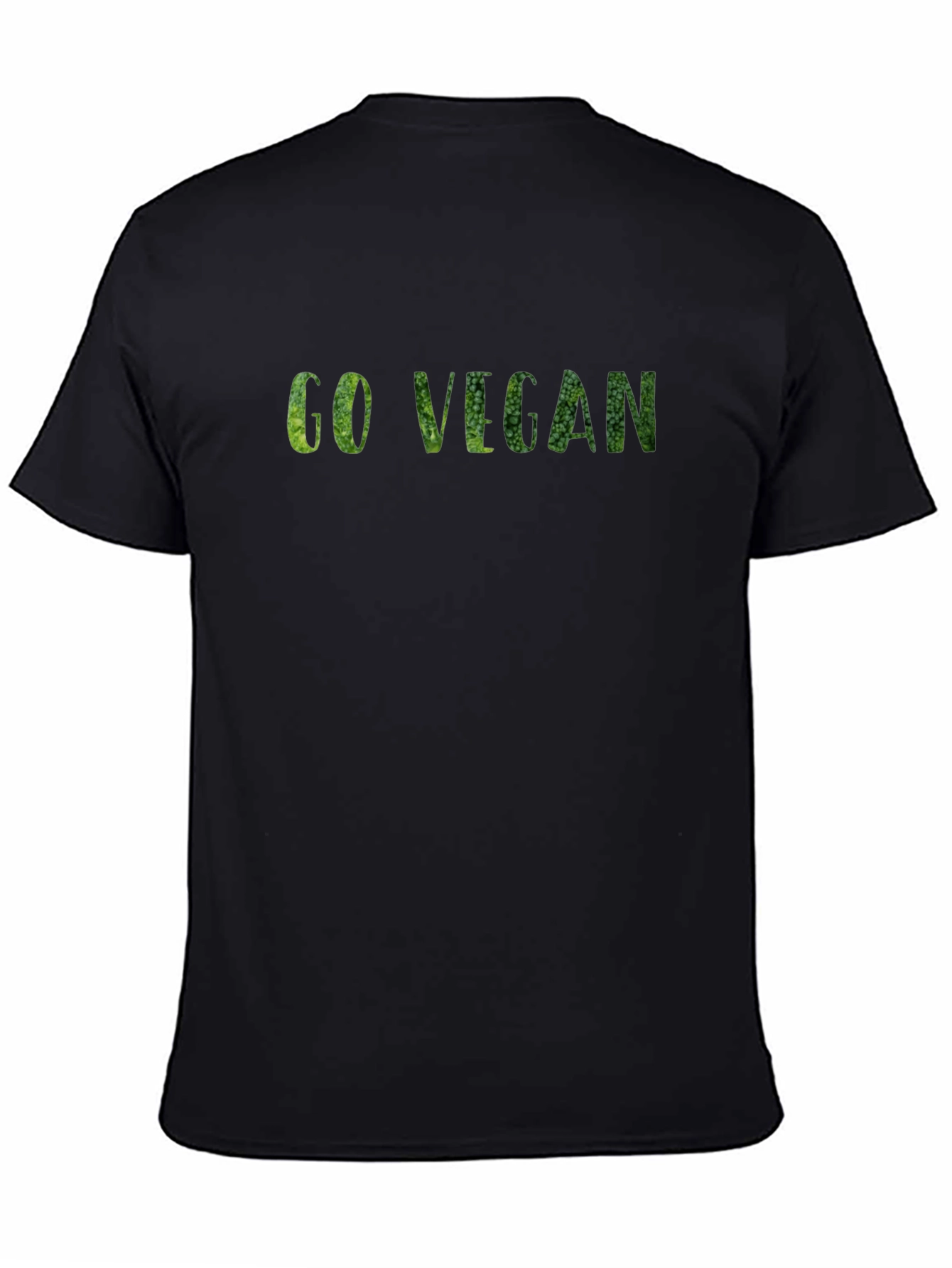 Go Vegan T-Shirt - Black Cotton Tee