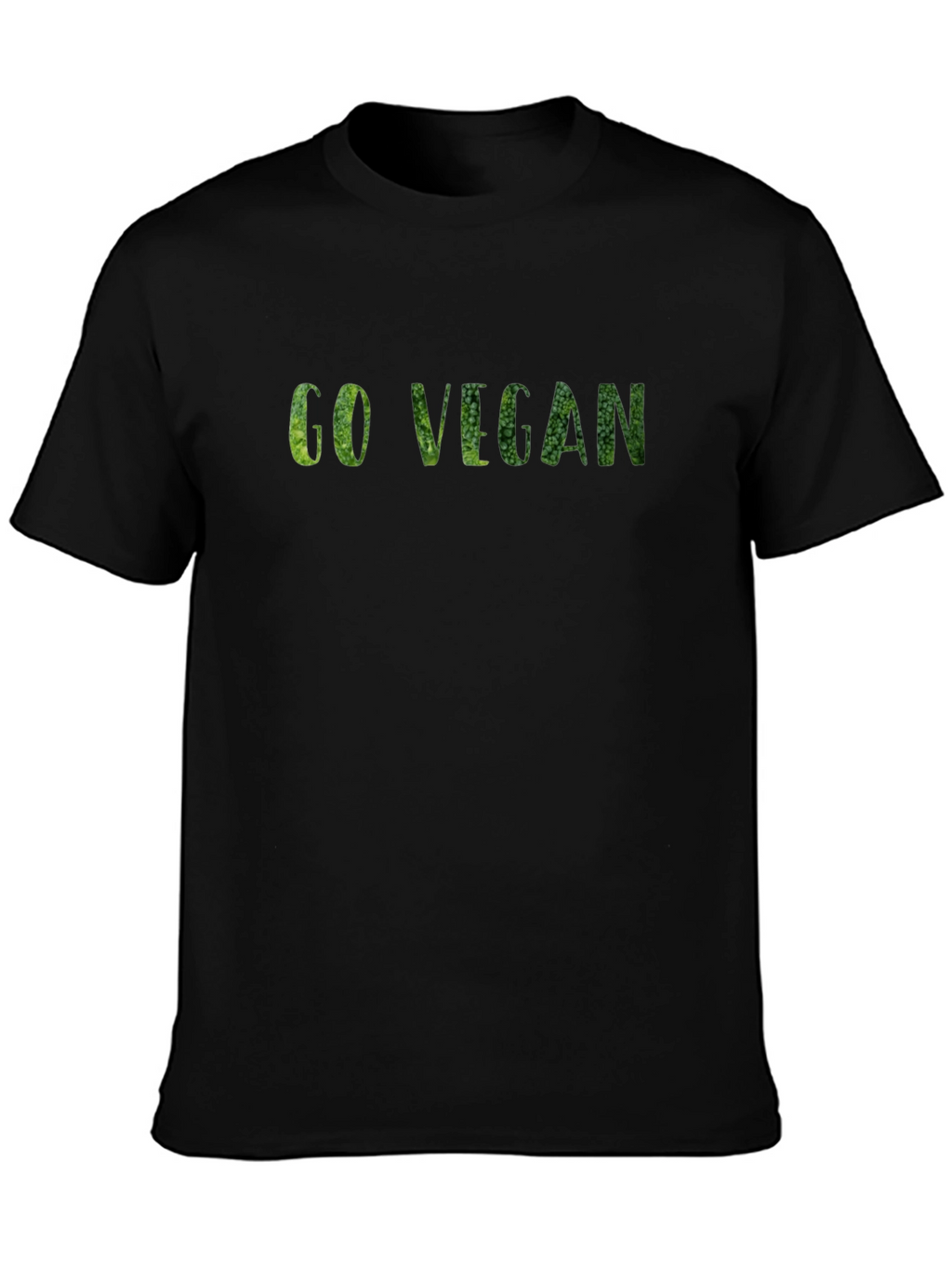 Go Vegan T-Shirt - Black Cotton Tee