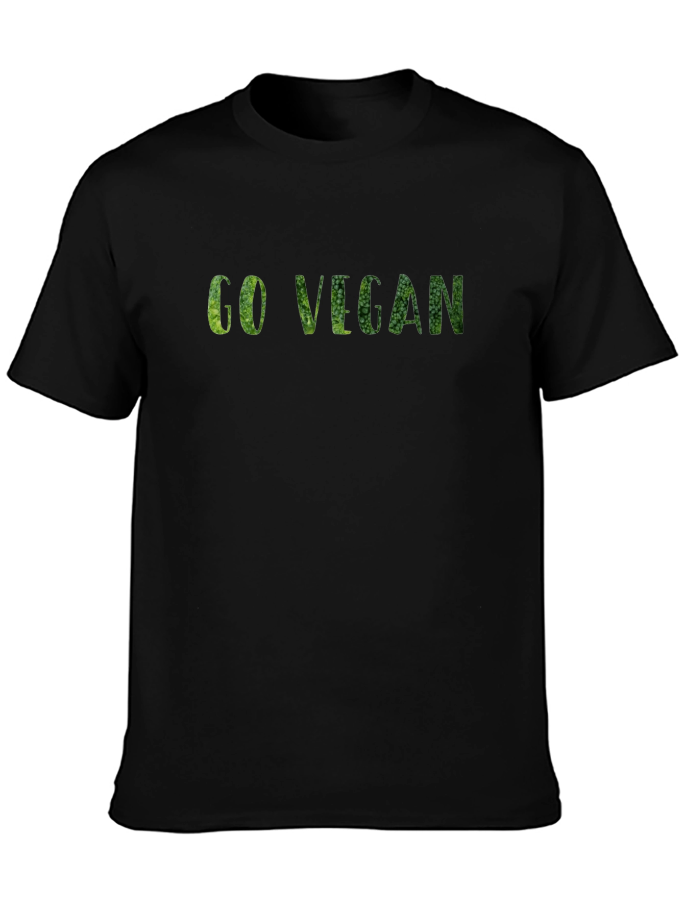 Go Vegan T-Shirt - Black Cotton Tee