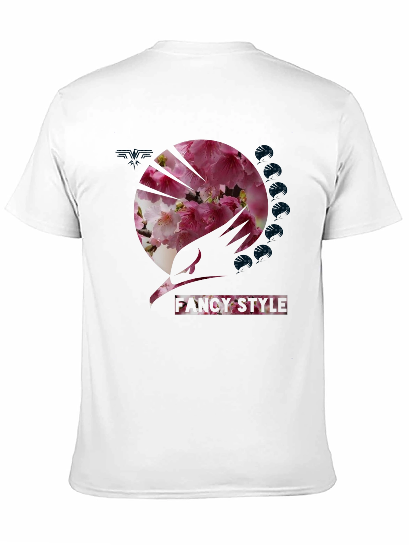 Fancy Style Floral Graphic Tee - Black