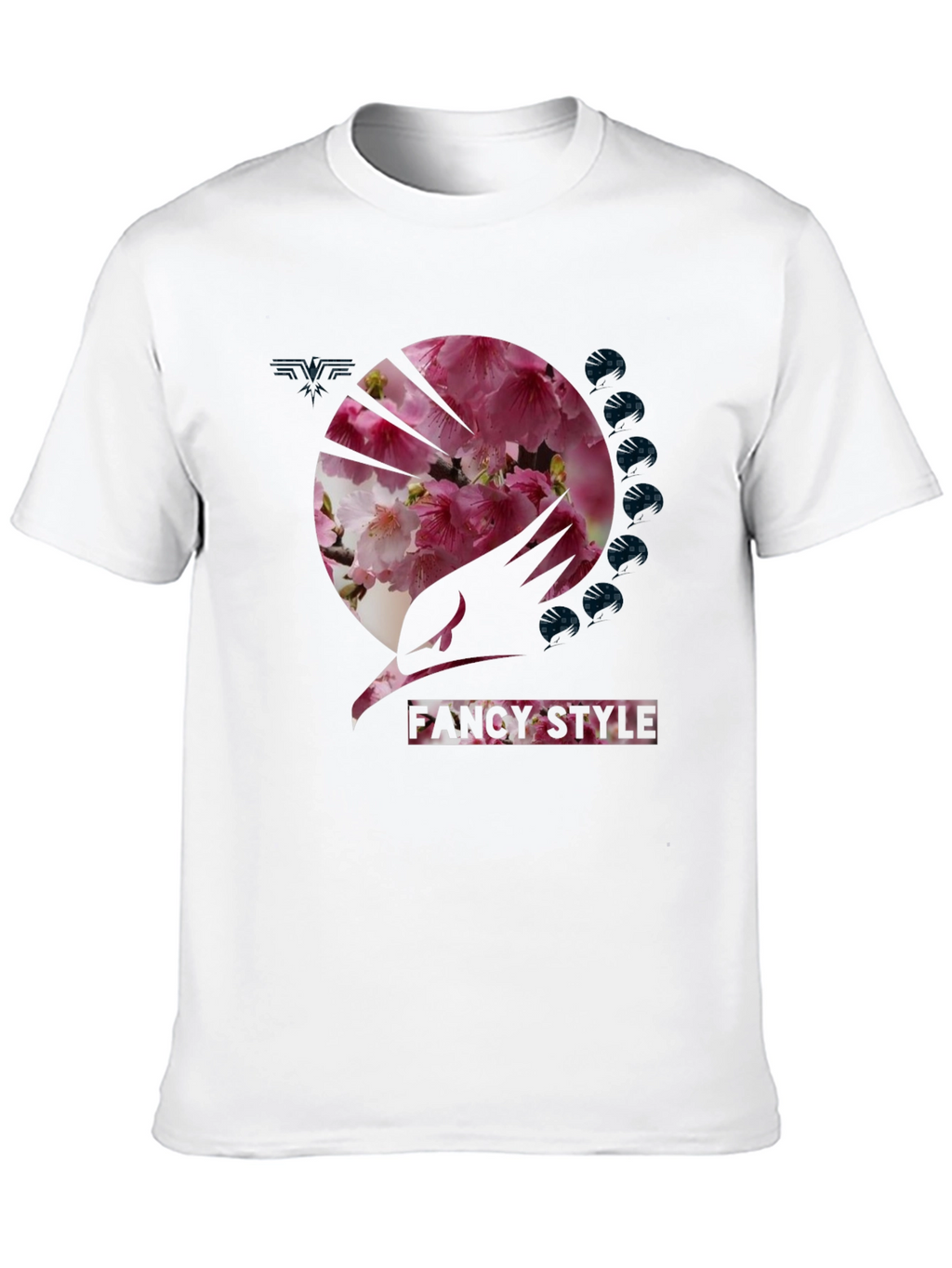 Fancy Style Floral Graphic Tee - Black