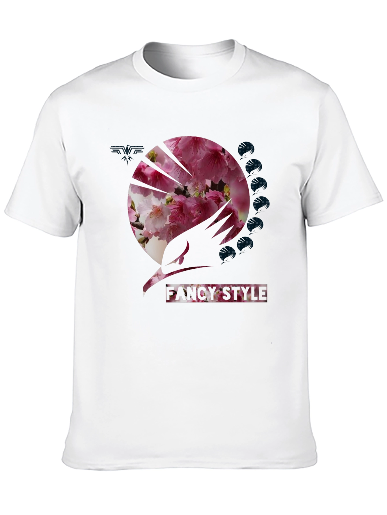 Fancy Style Floral Graphic Tee - Black