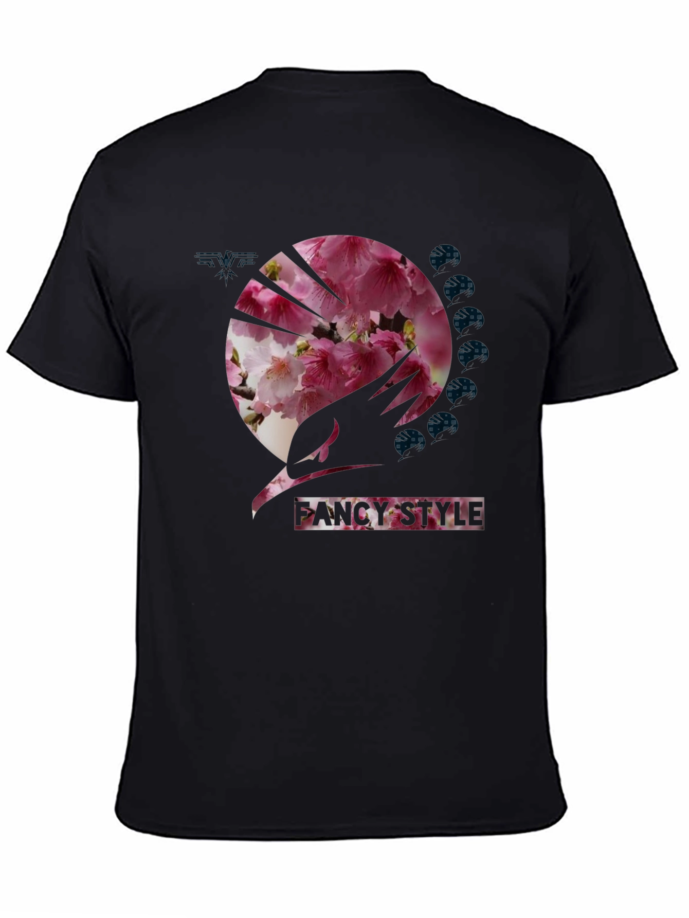 Fancy Style Floral Graphic Tee - Black