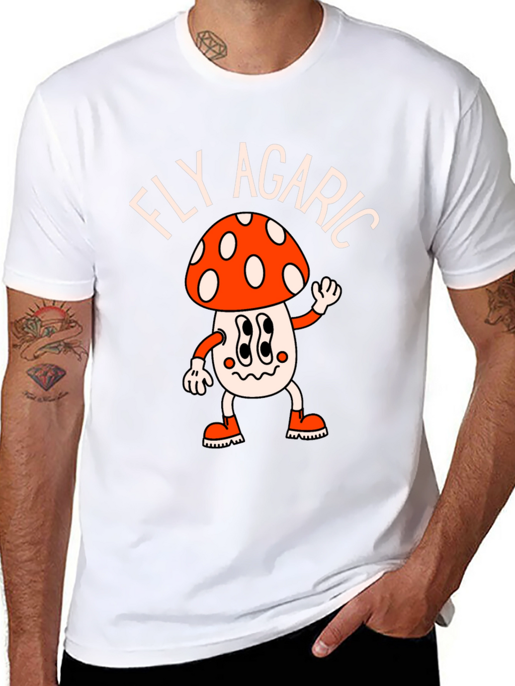 Fly Agaric Mushroom T-Shirt - Funky Retro Style
