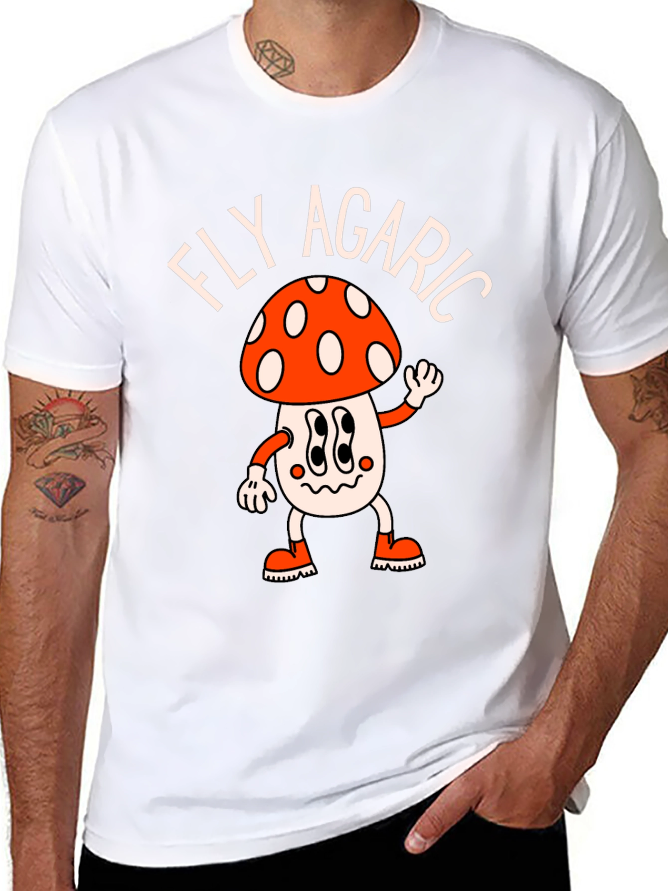 Fly Agaric Mushroom T-Shirt - Funky Retro Style