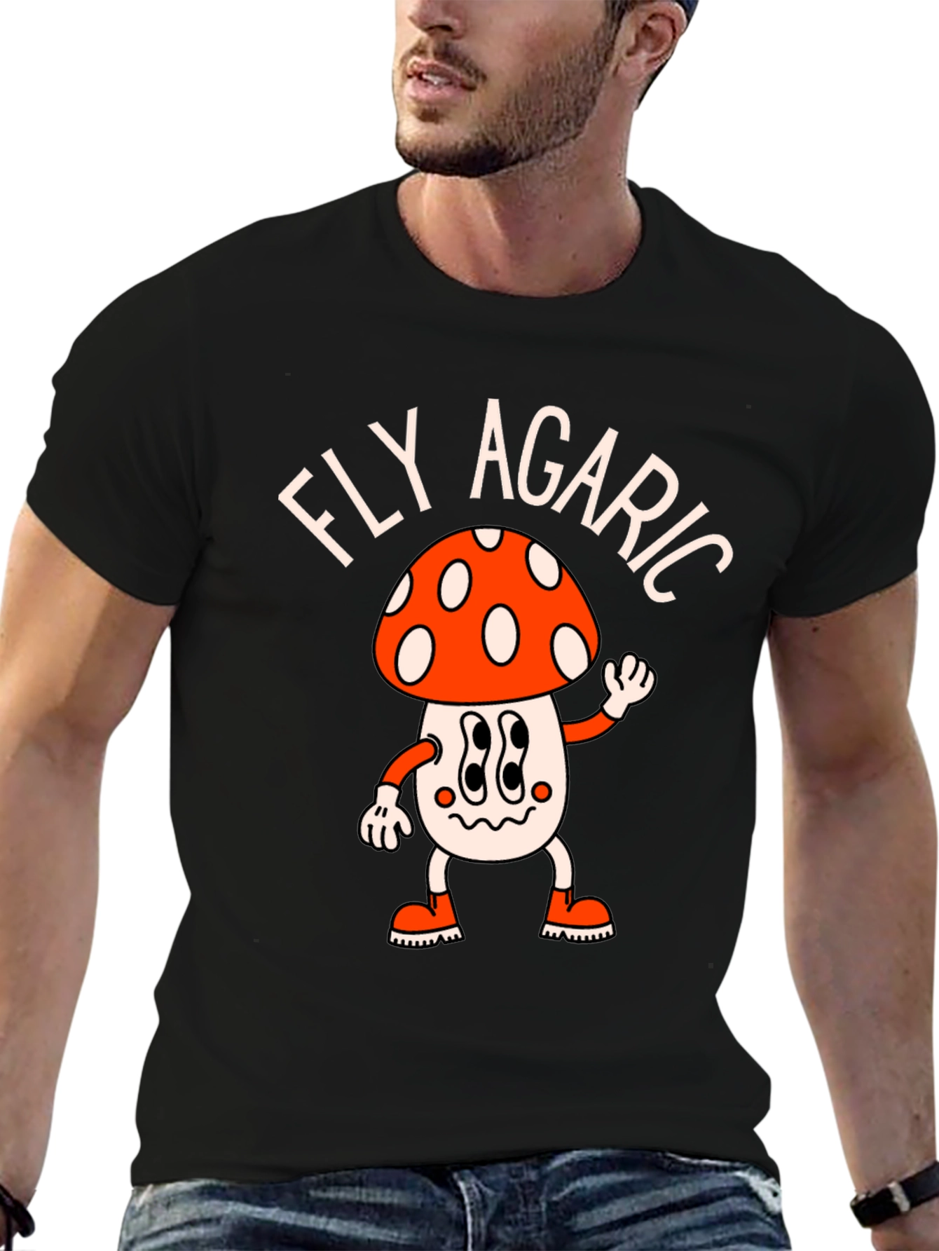Fly Agaric Mushroom T-Shirt - Funky Retro Style