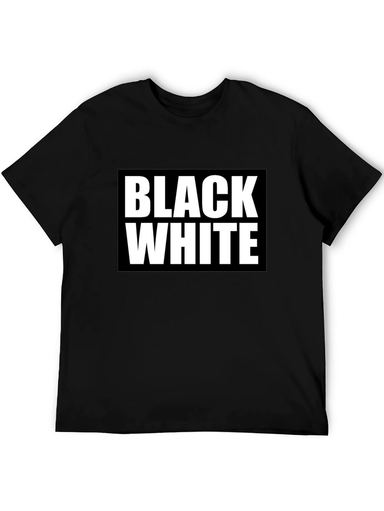 Black & White Graphic Tee - Bold Contrast Design