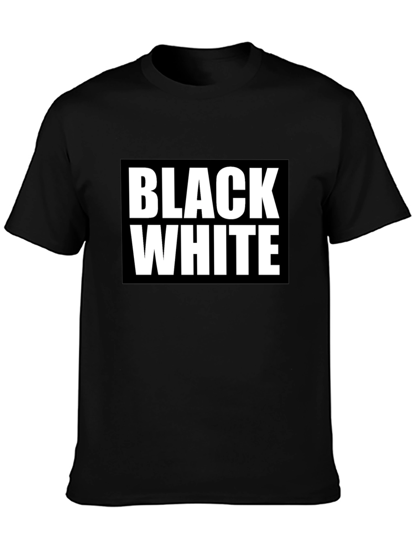 Black & White Graphic Tee - Bold Contrast Design
