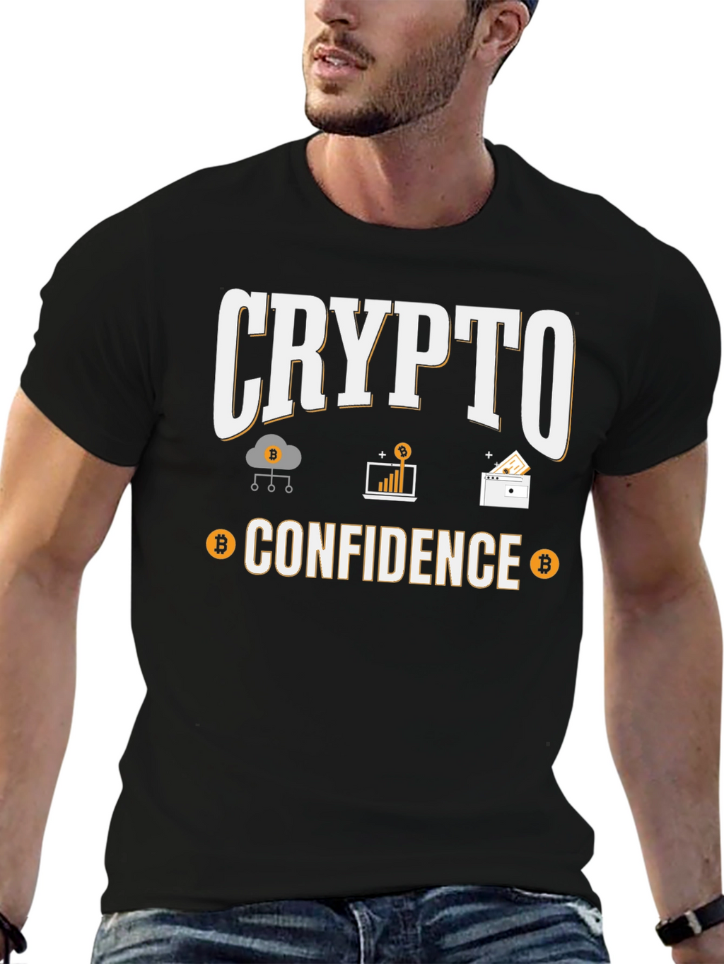 Crypto Confidence T-Shirt - Bitcoin Enthusiast Tee