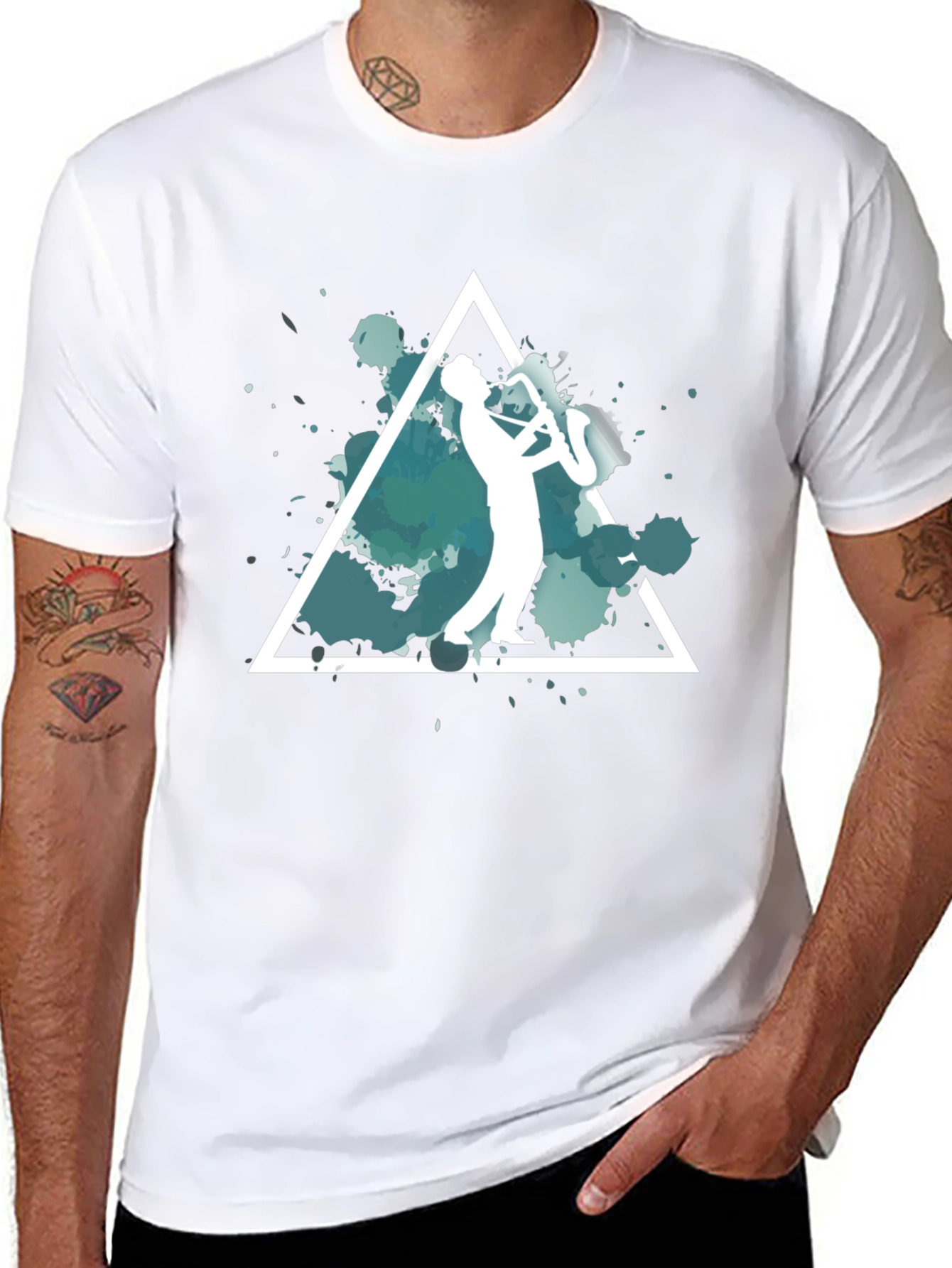 Jazz Player Graphic Tee - Cool & Unique Design