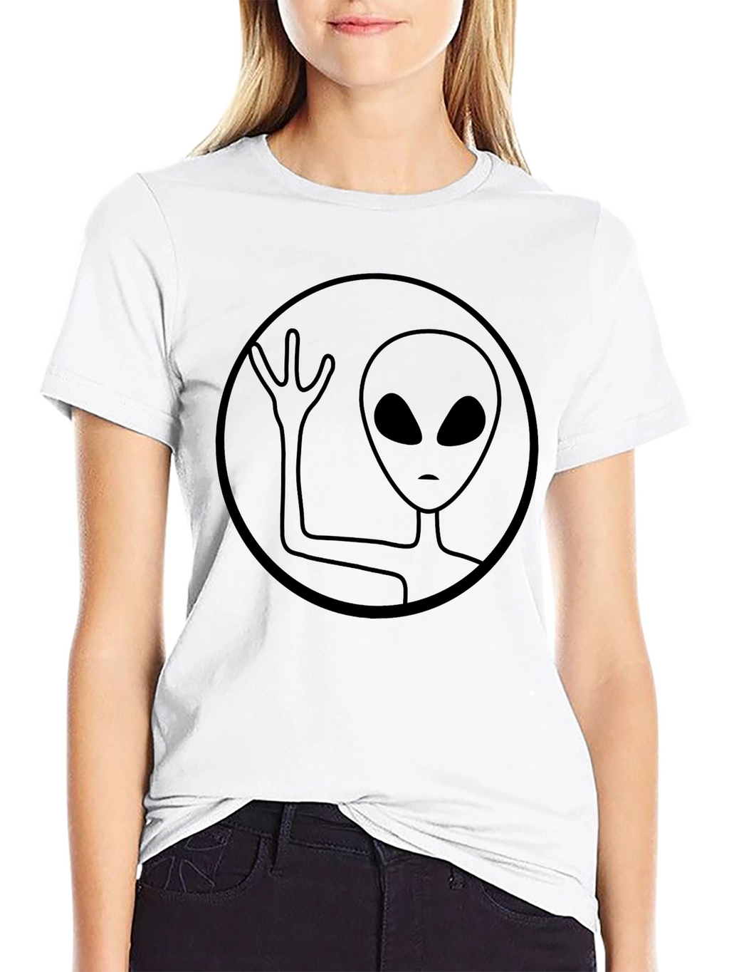 Alien Graphic Tee - Black Casual Shirt