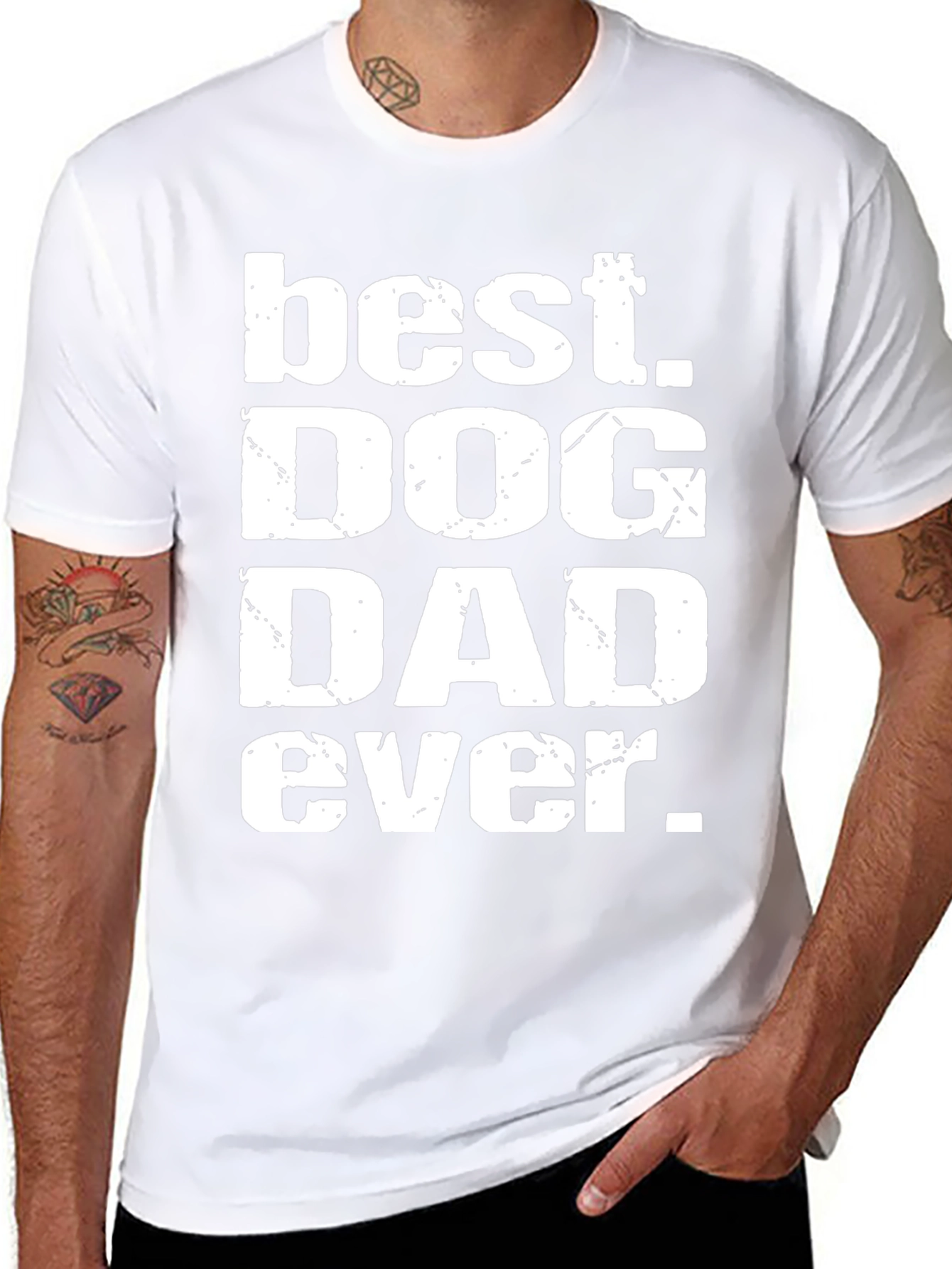 Best Dog Dad Ever Graphic T-Shirt