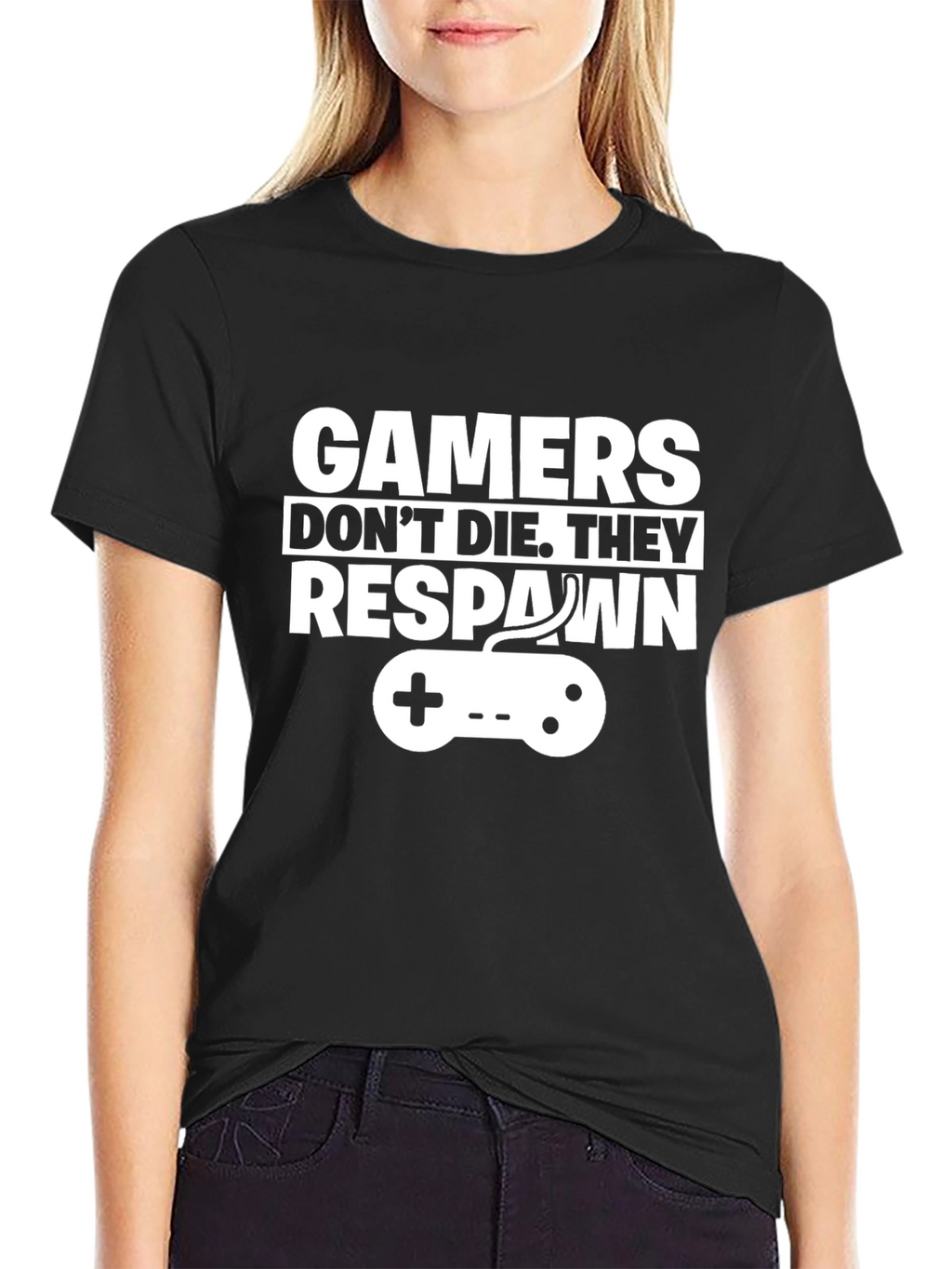 Gamers Dont Die They Respawn Graphic T-Shirt