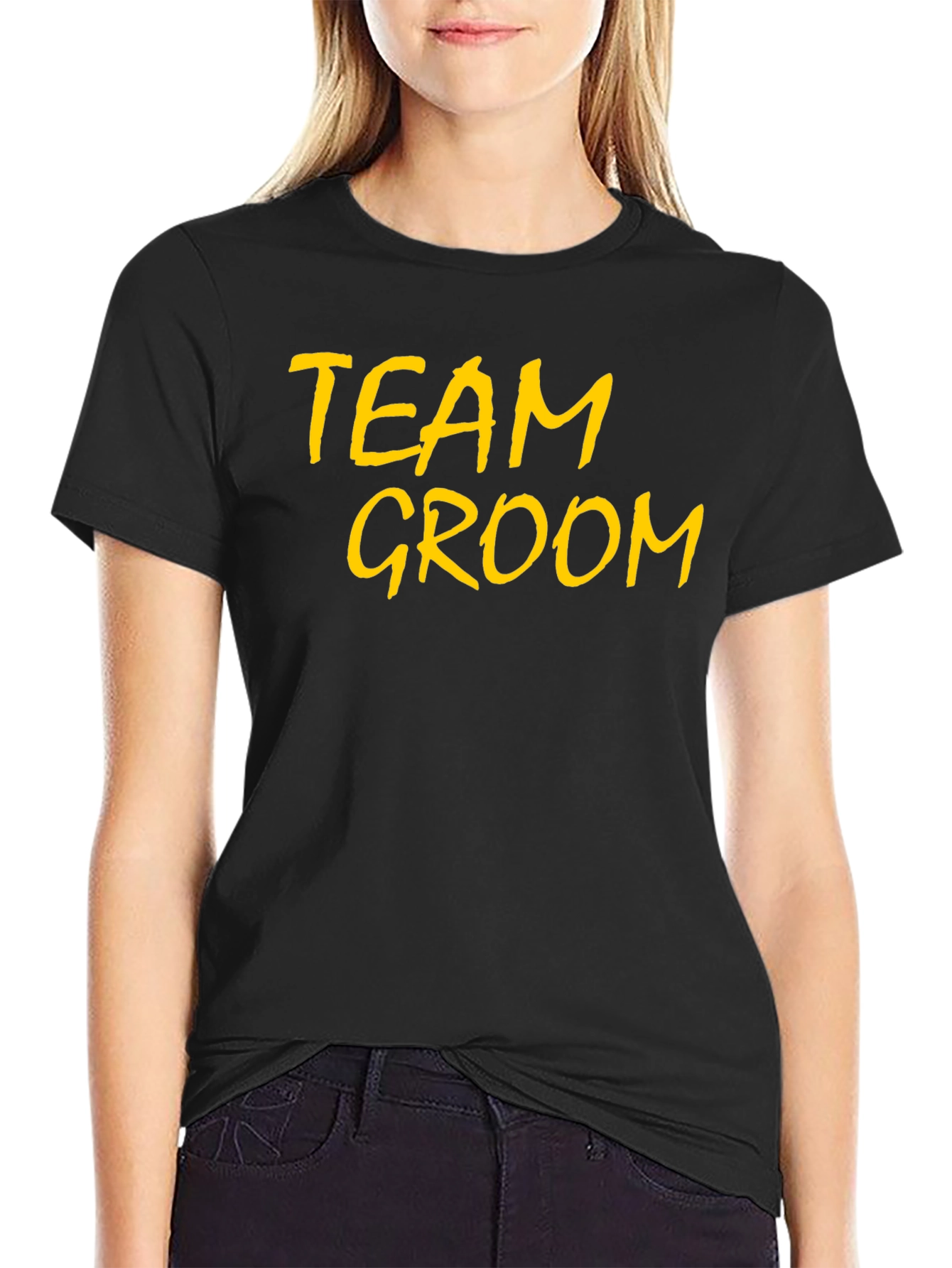 Team Groom T-Shirt - Black Bachelor Party Tee