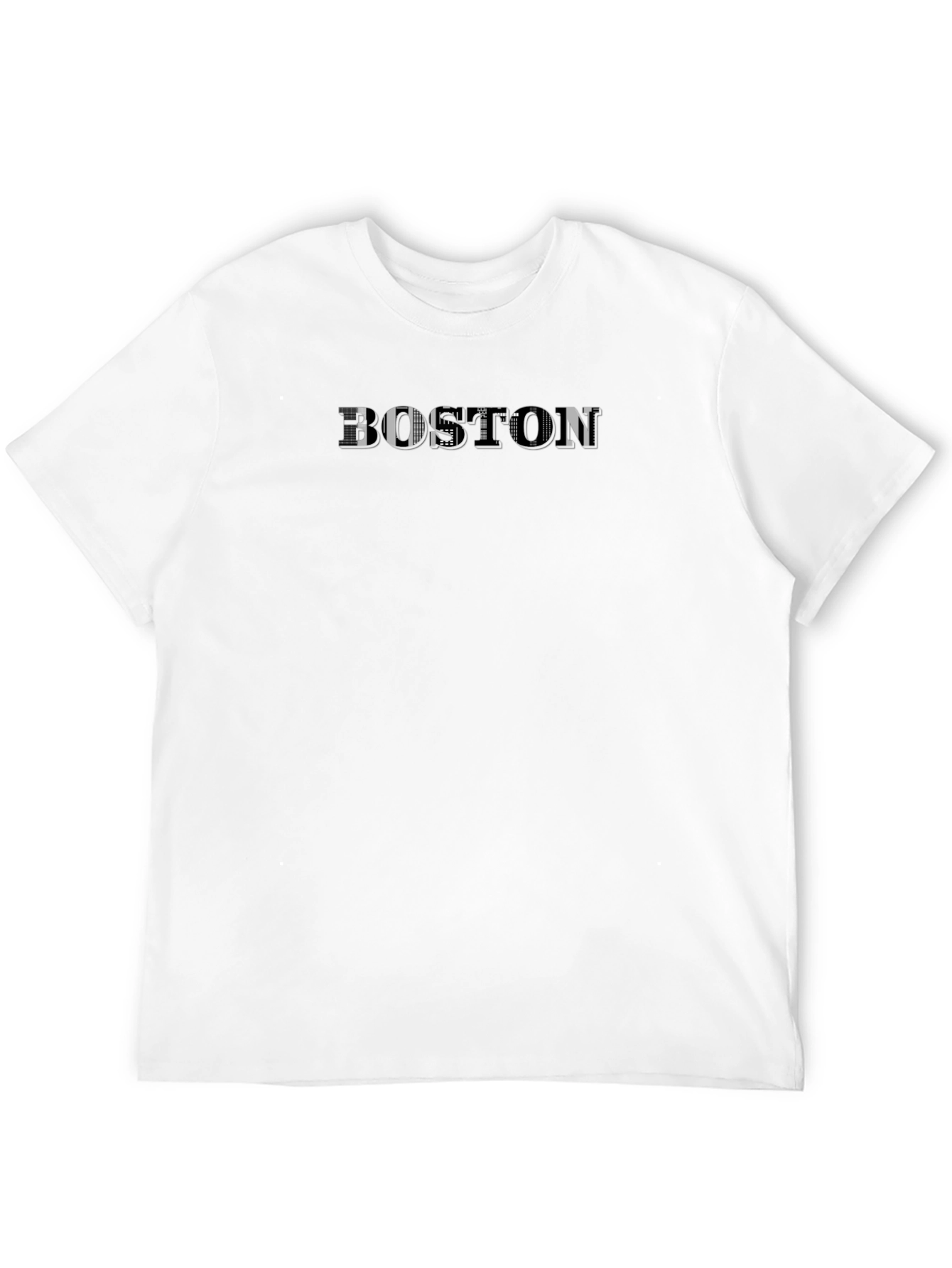 Boston Graphic Print Black T-Shirt