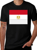 Egypt Flag T-Shirt - Black Cotton Tee