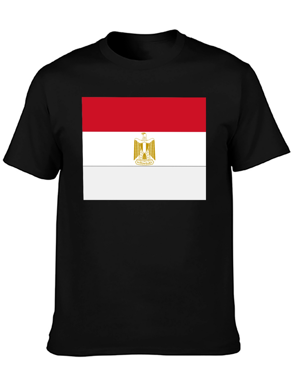 Egypt Flag T-Shirt - Black Cotton Tee