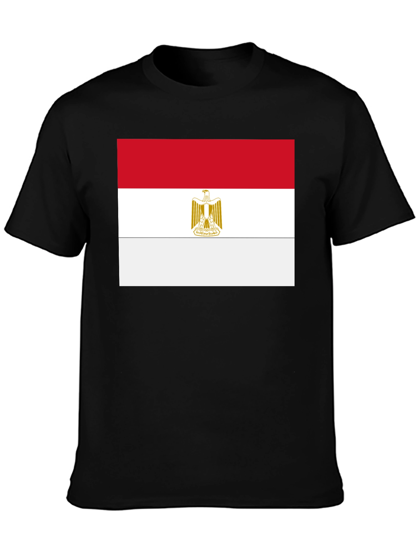 Egypt Flag T-Shirt - Black Cotton Tee