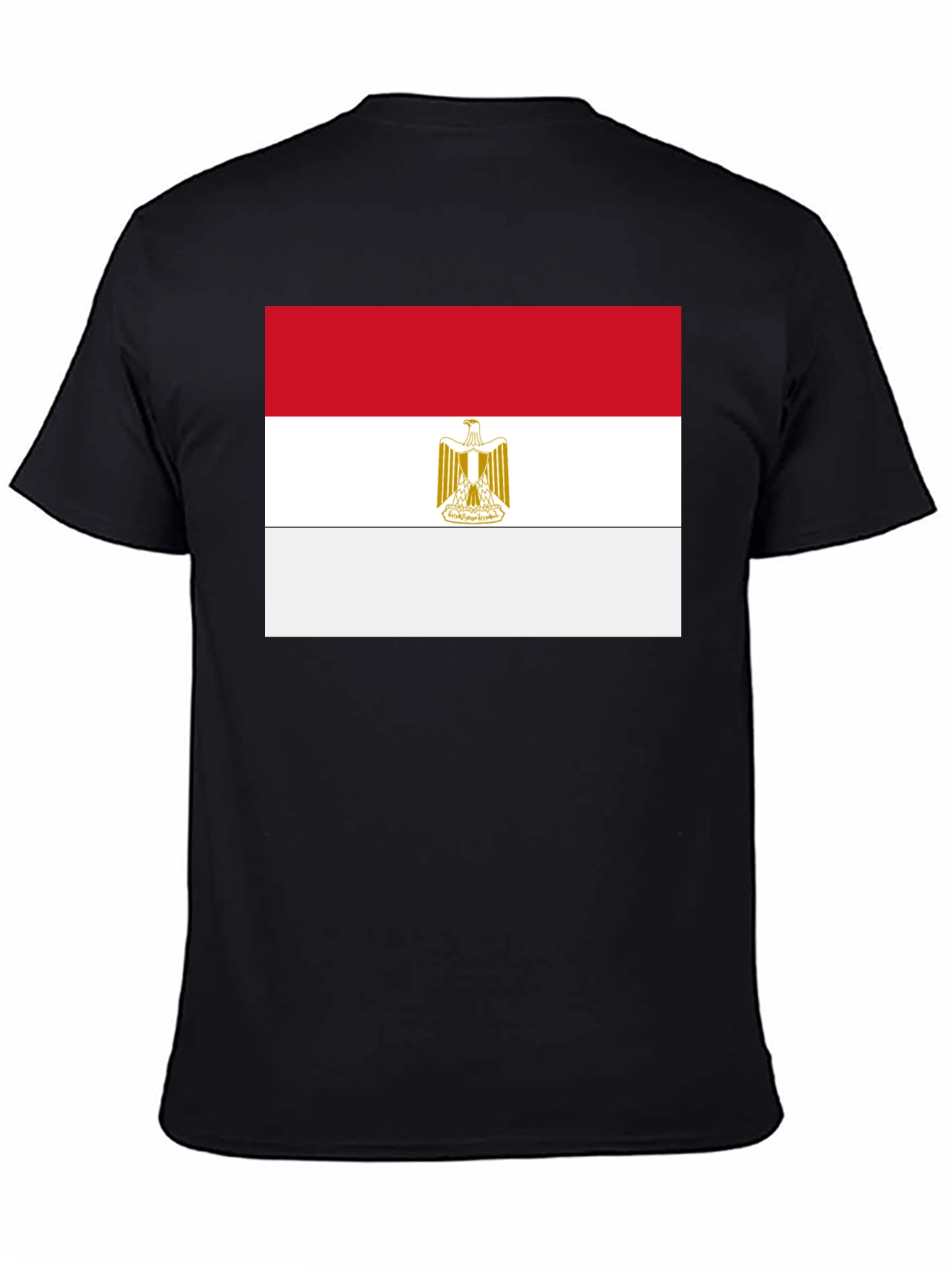 Egypt Flag T-Shirt - Black Cotton Tee