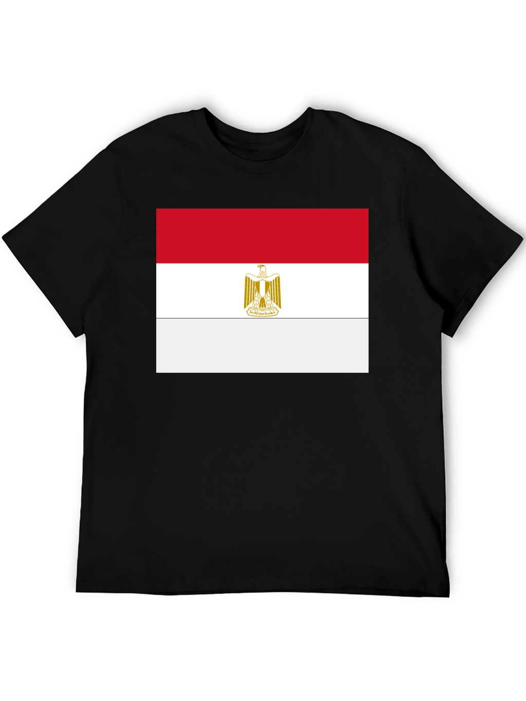 Egypt Flag T-Shirt - Black Cotton Tee