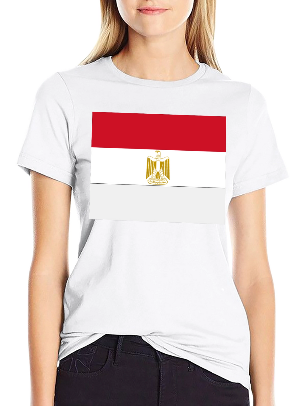Egypt Flag T-Shirt - Black Cotton Tee