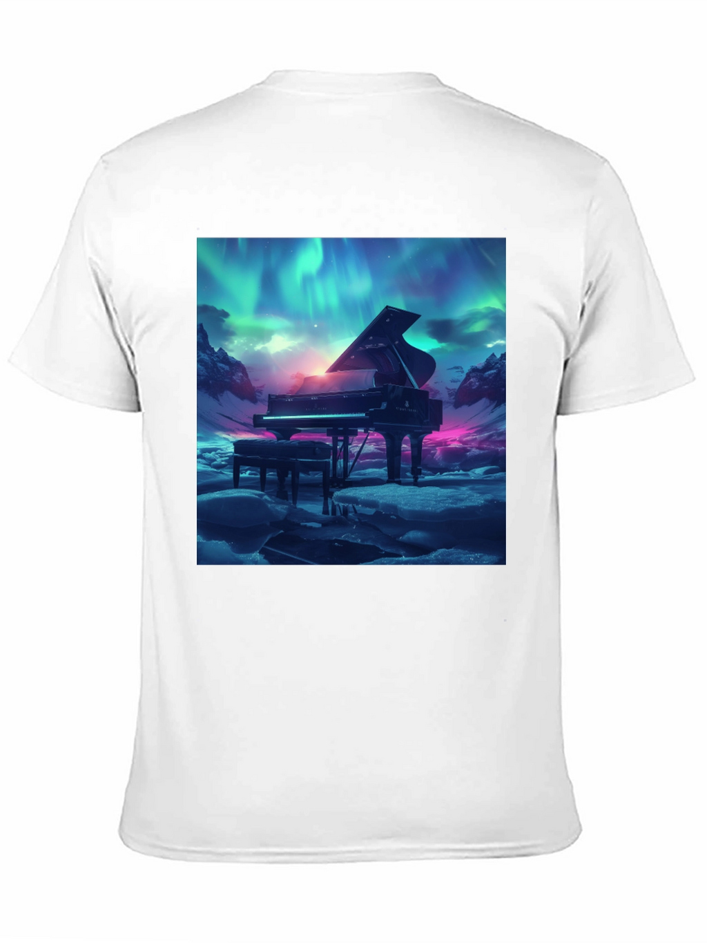 Grand Piano Aurora T-Shirt - Music Lover Tee
