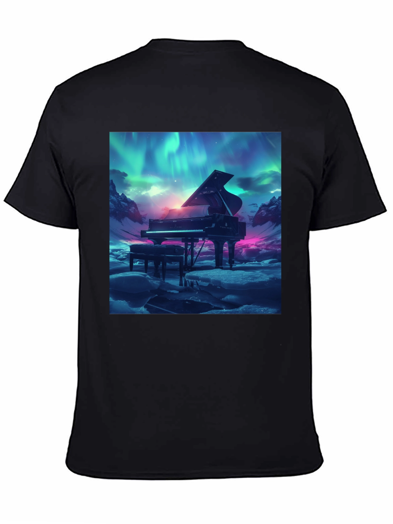 Grand Piano Aurora T-Shirt - Music Lover Tee
