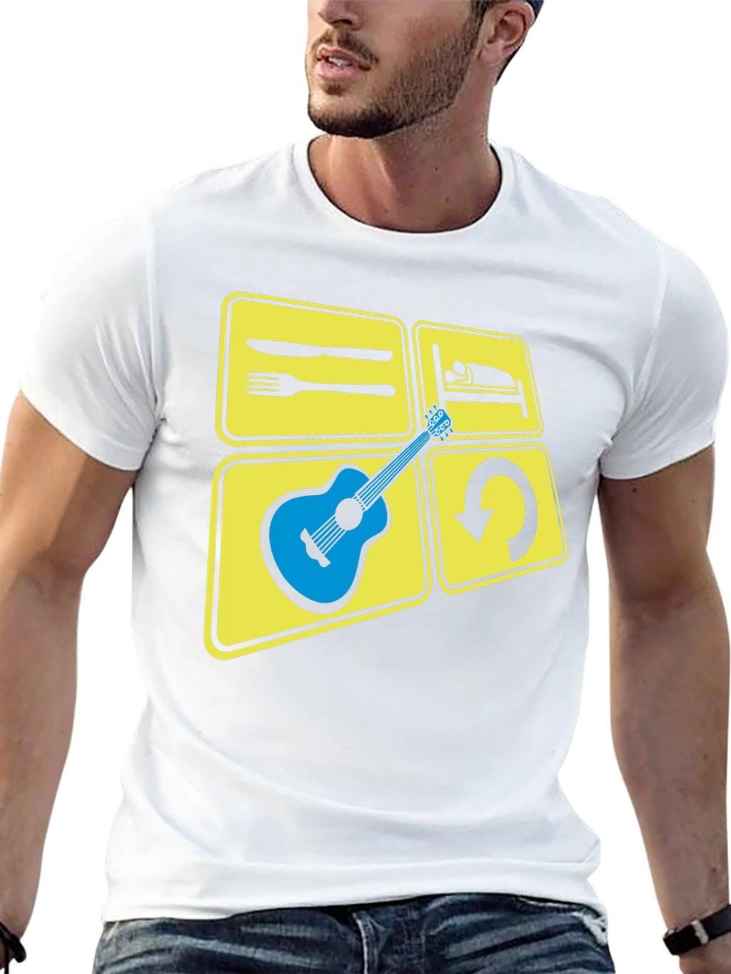 Eat Sleep Play Guitar T-Shirt | Musician Tee
