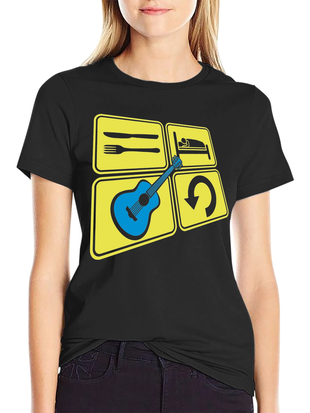 Eat Sleep Play Guitar T-Shirt | Musician Tee