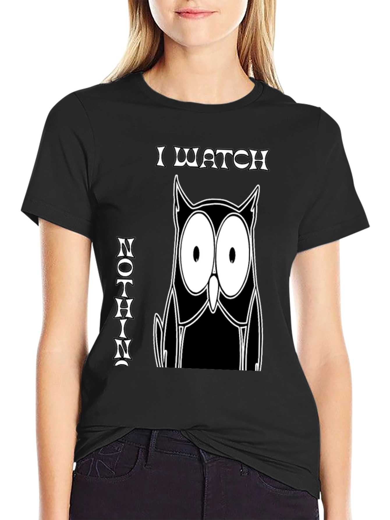 I Watch Nothin Owl Graphic T-Shirt