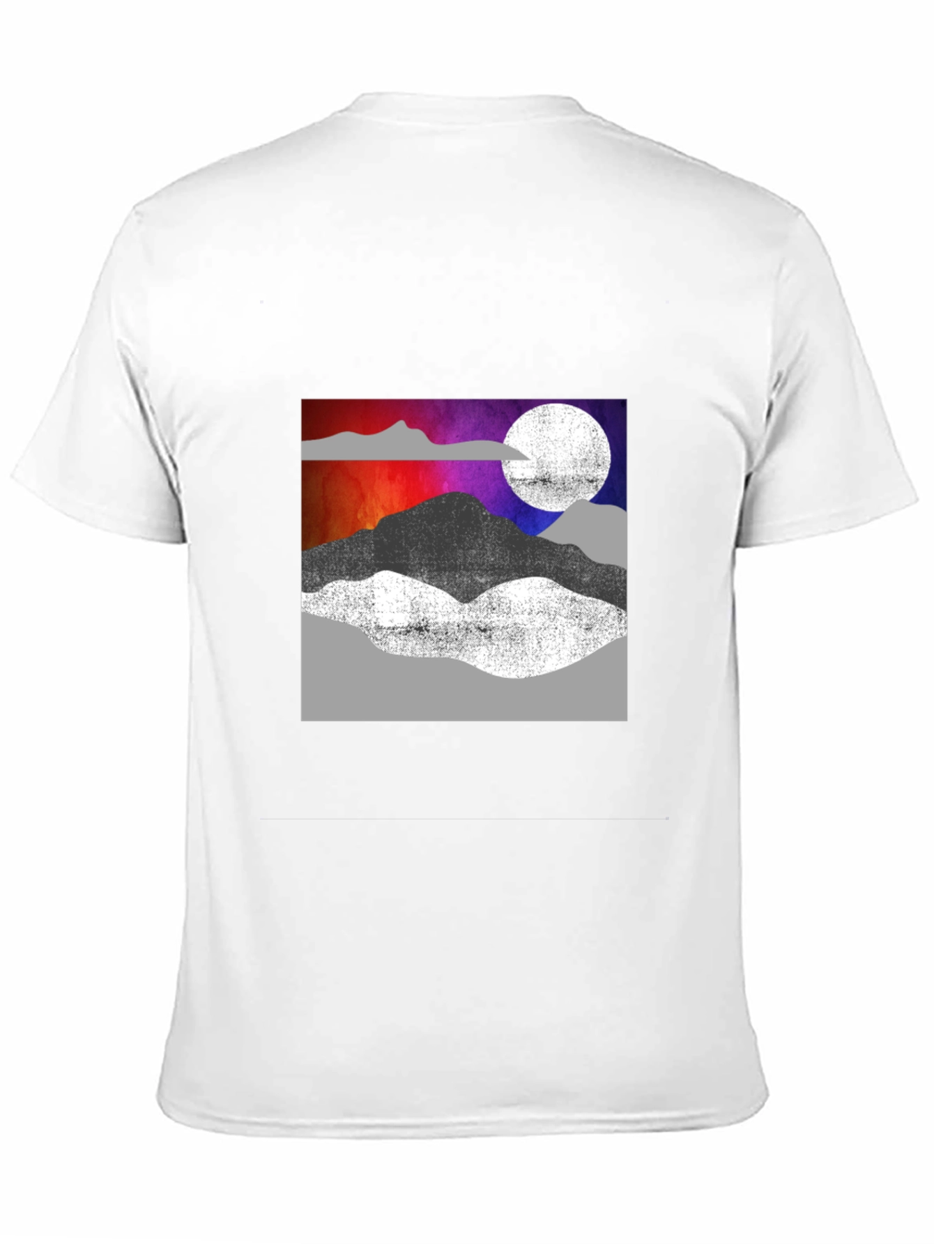 Abstract Mountain Scene Graphic T-Shirt