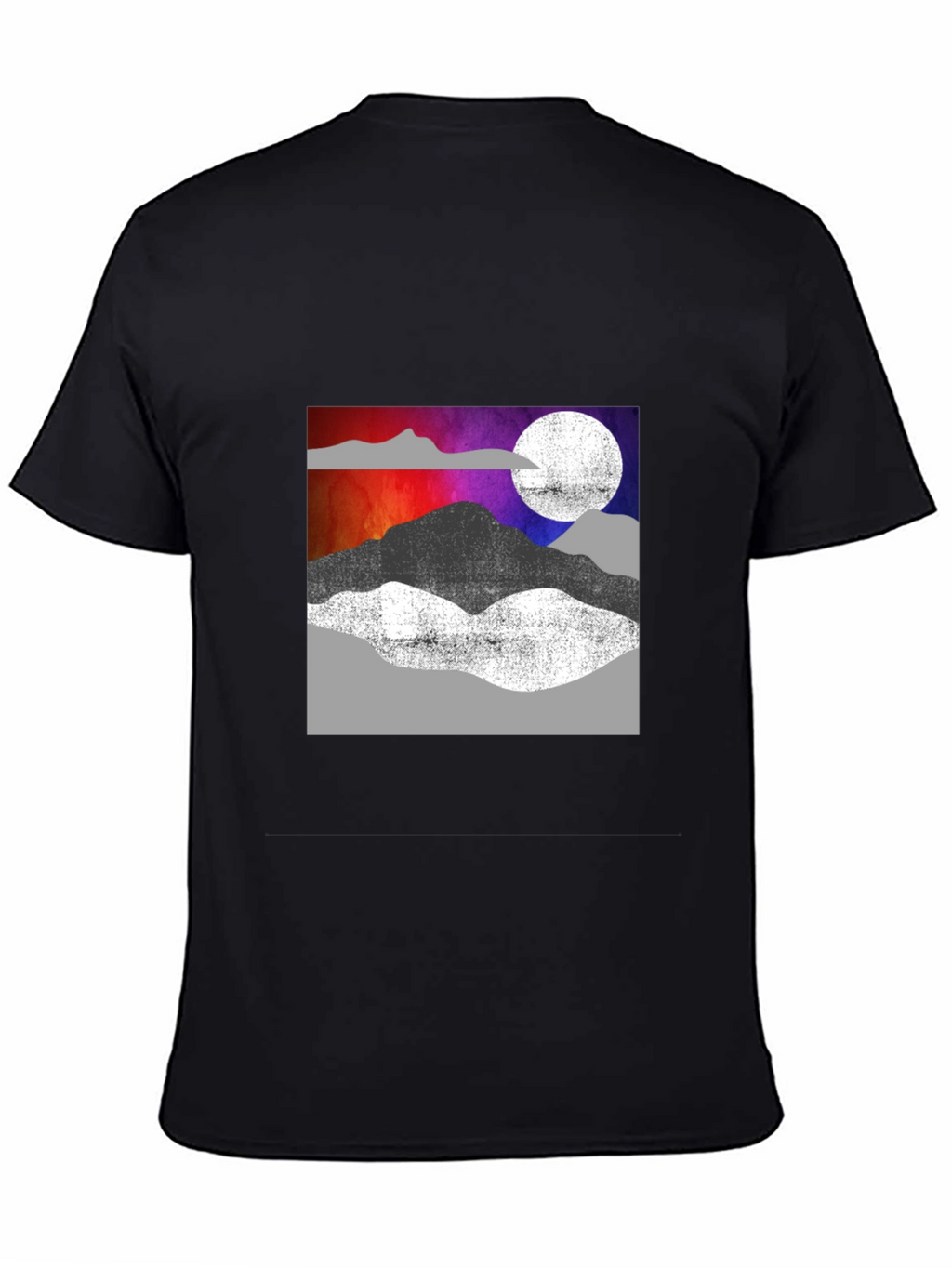 Abstract Mountain Scene Graphic T-Shirt