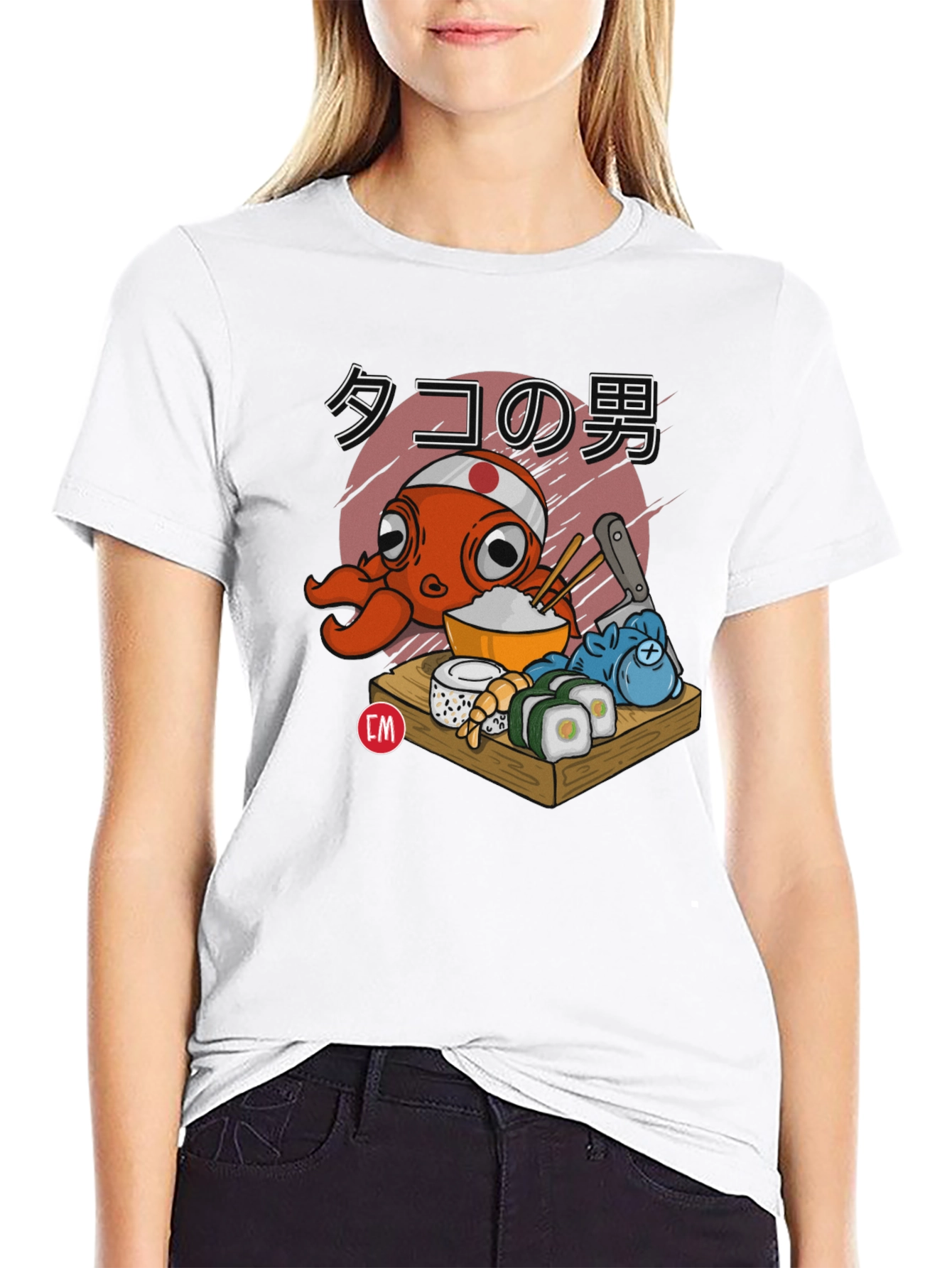 Octopus Sushi Chef Graphic T-Shirt