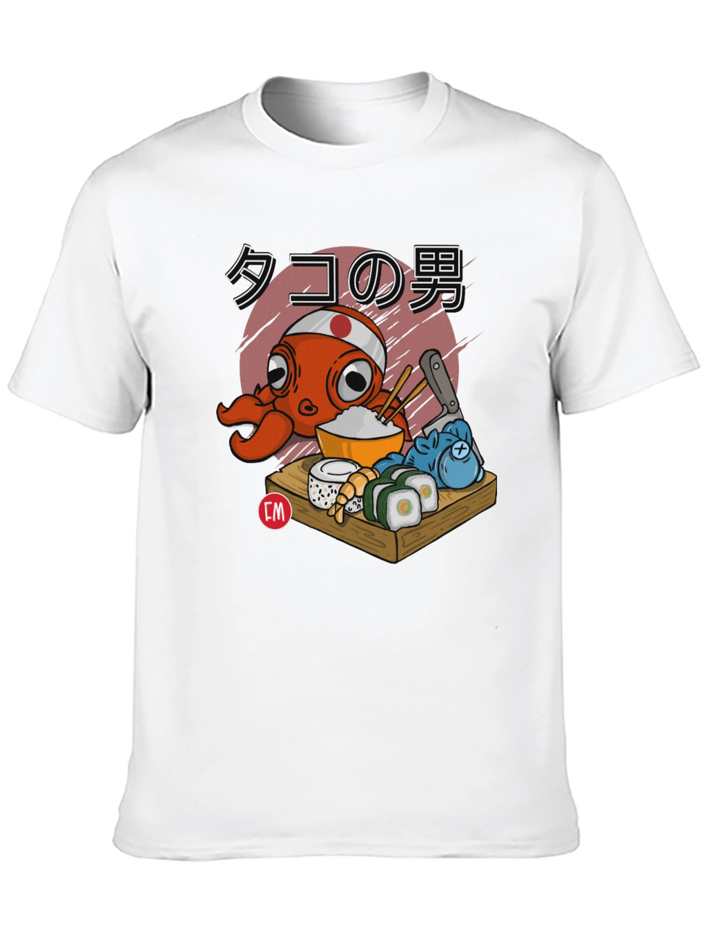 Octopus Sushi Chef Graphic T-Shirt