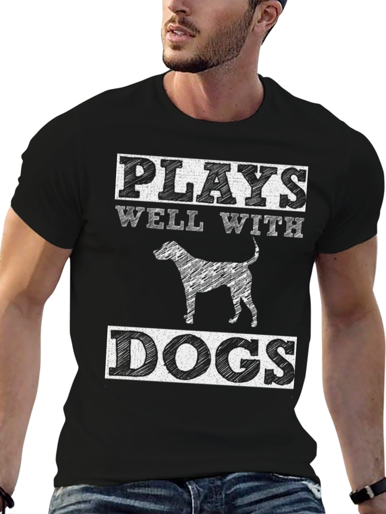 Plays Well With Dogs Graphic Tee