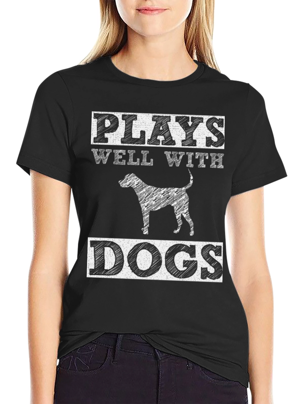 Plays Well With Dogs Graphic Tee
