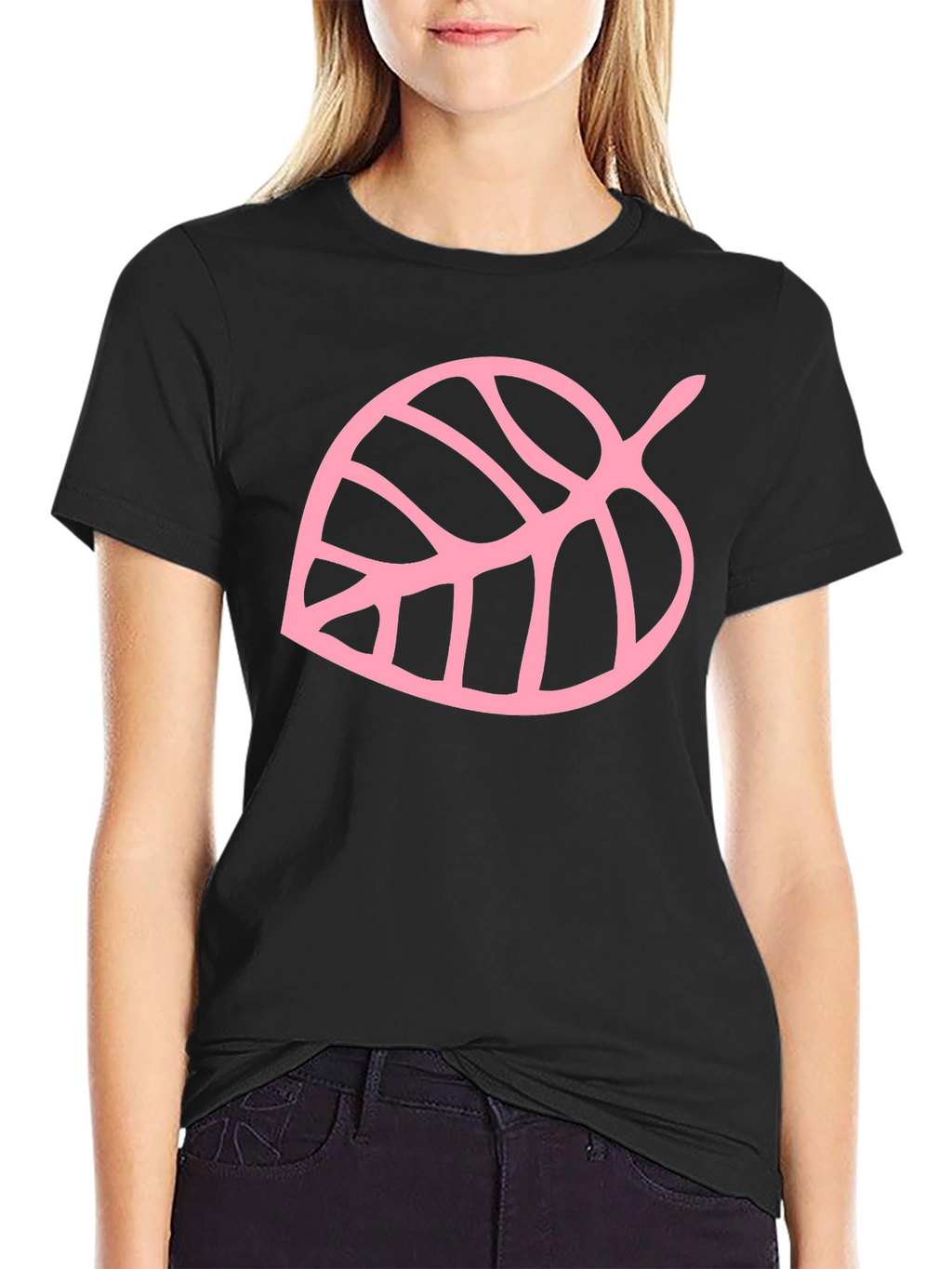 Animal Crossing Leaf T-Shirt - Pink Design
