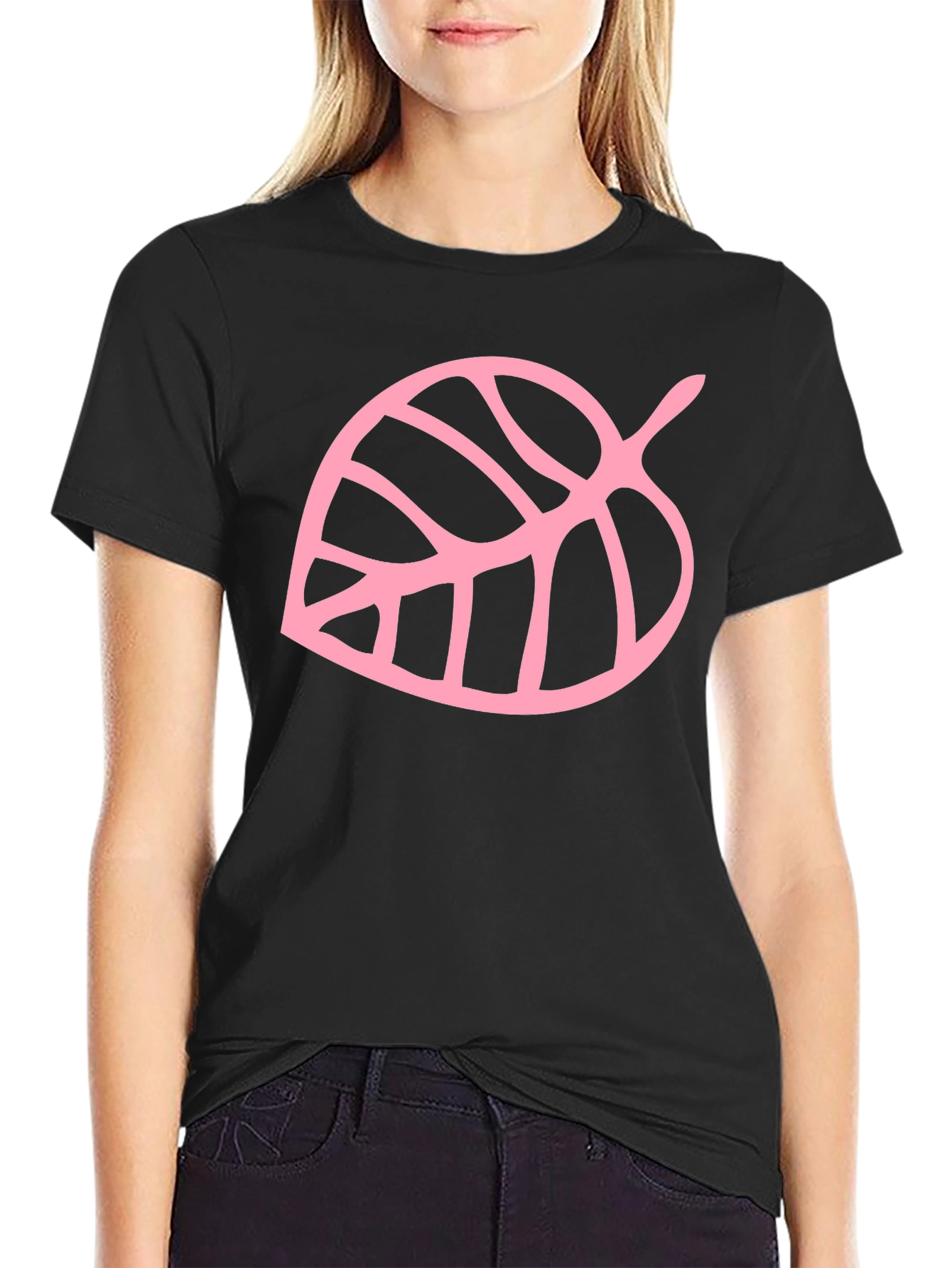 Animal Crossing Leaf T-Shirt - Pink Design
