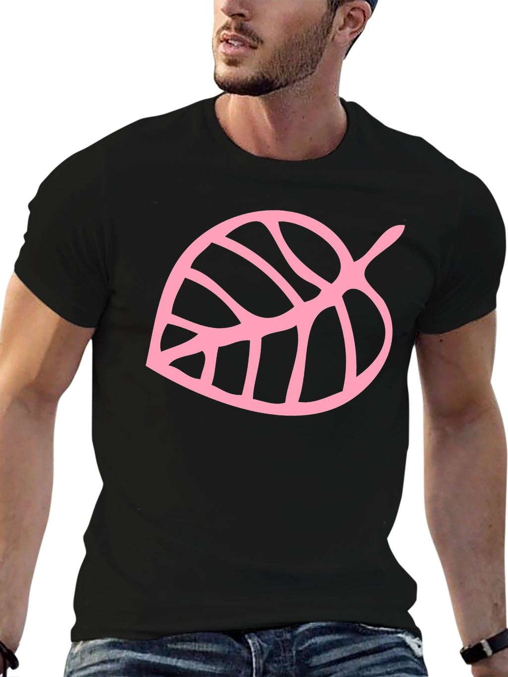 Animal Crossing Leaf T-Shirt - Pink Design