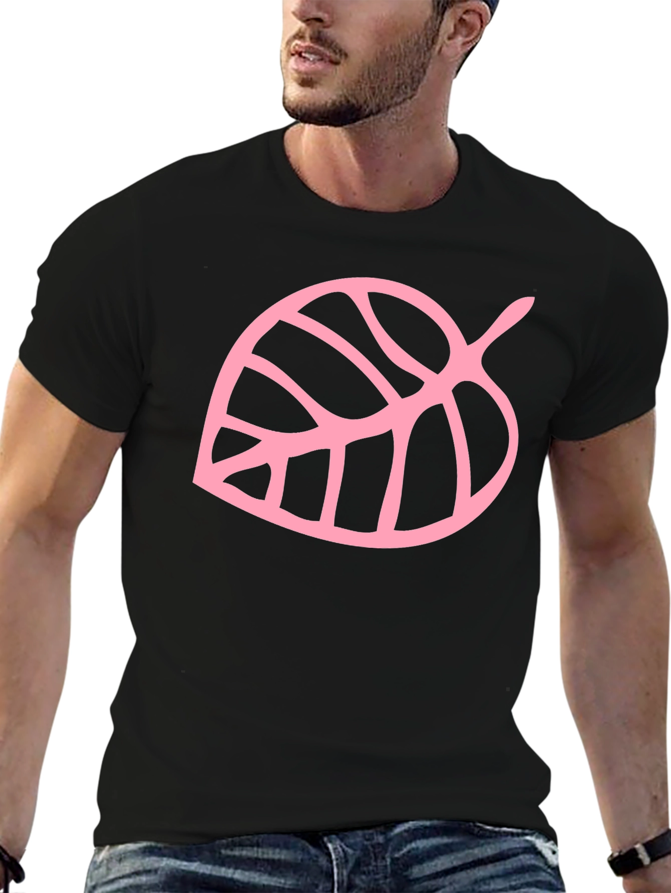 Animal Crossing Leaf T-Shirt - Pink Design