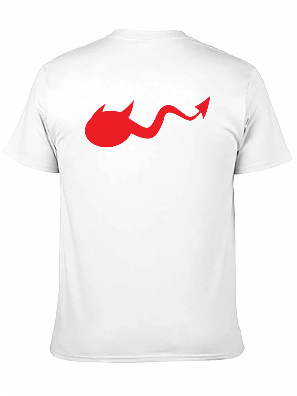 Devil Tail Graphic Tee - Black Cotton T-Shirt