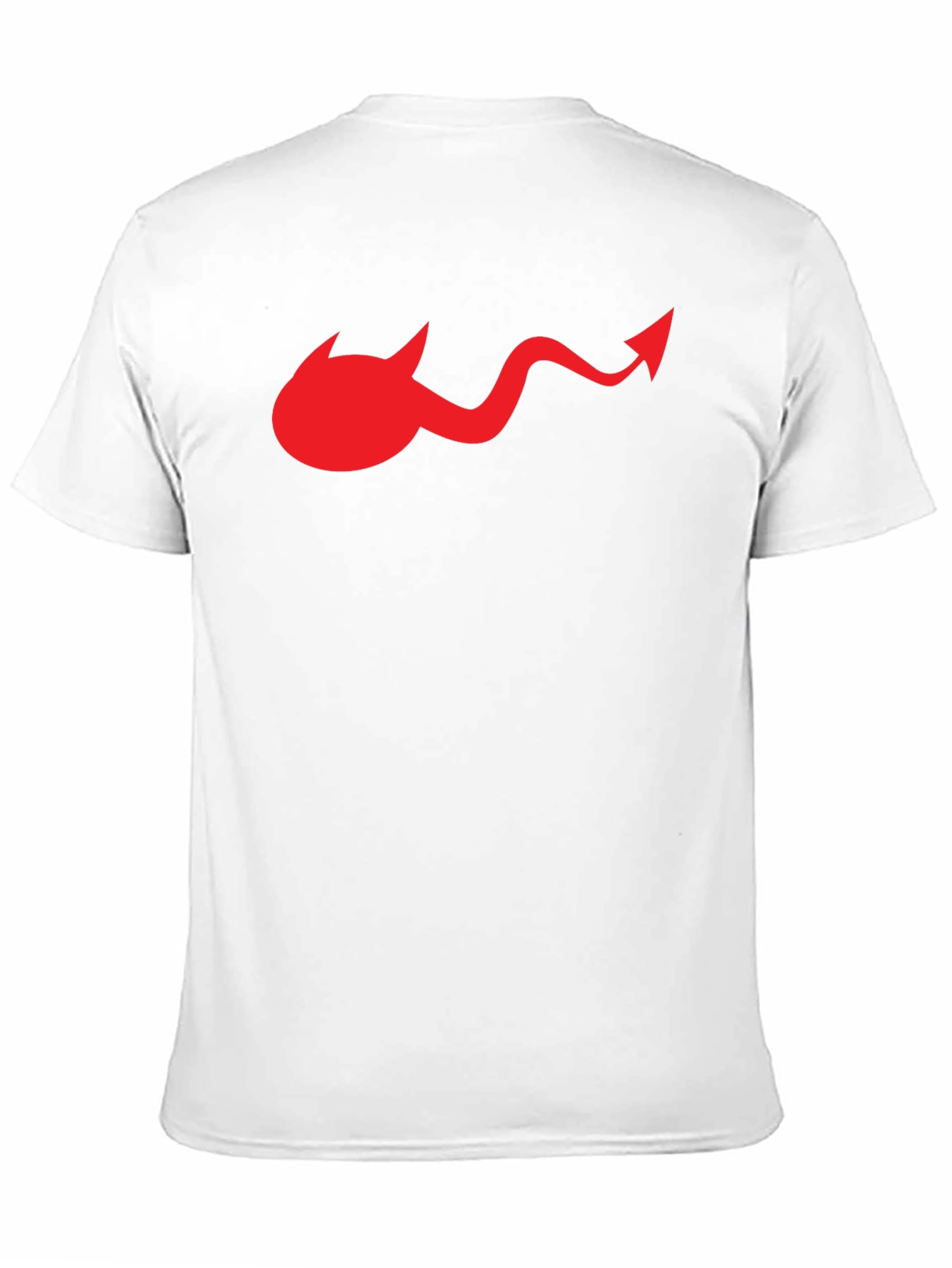 Devil Tail Graphic Tee - Black Cotton T-Shirt
