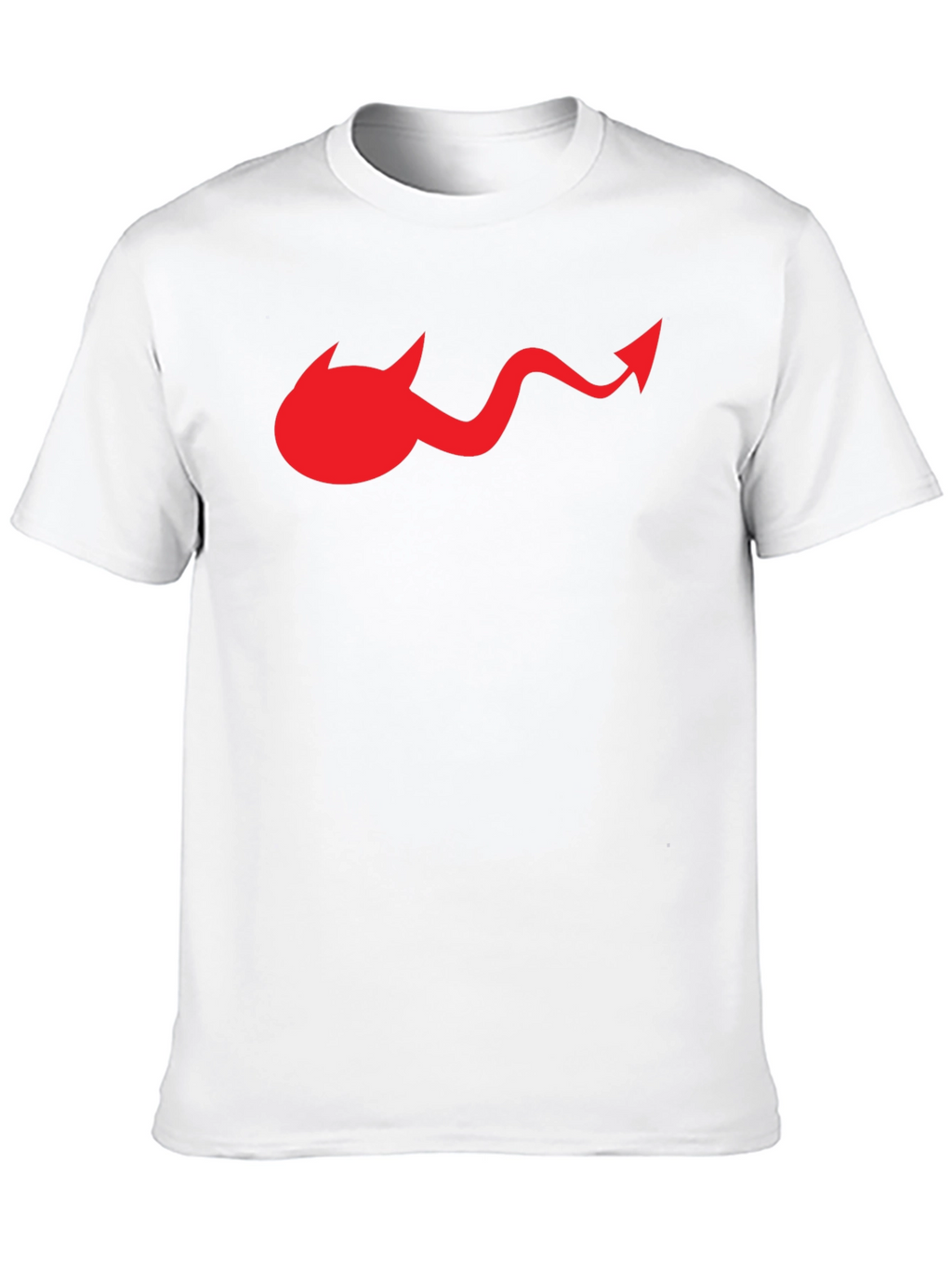 Devil Tail Graphic Tee - Black Cotton T-Shirt