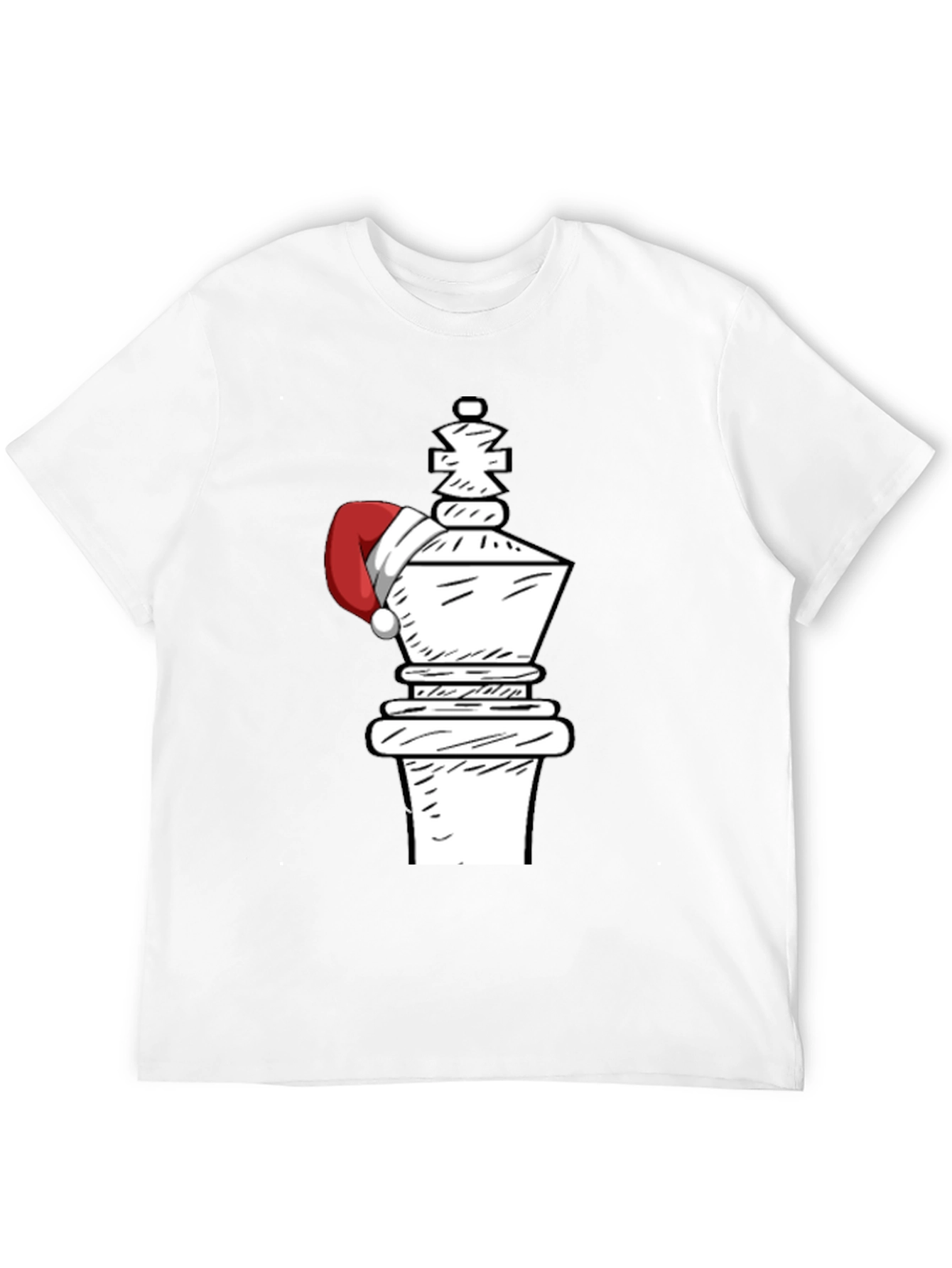 Festive Chess King Tee - Holiday Chess Player Apparel