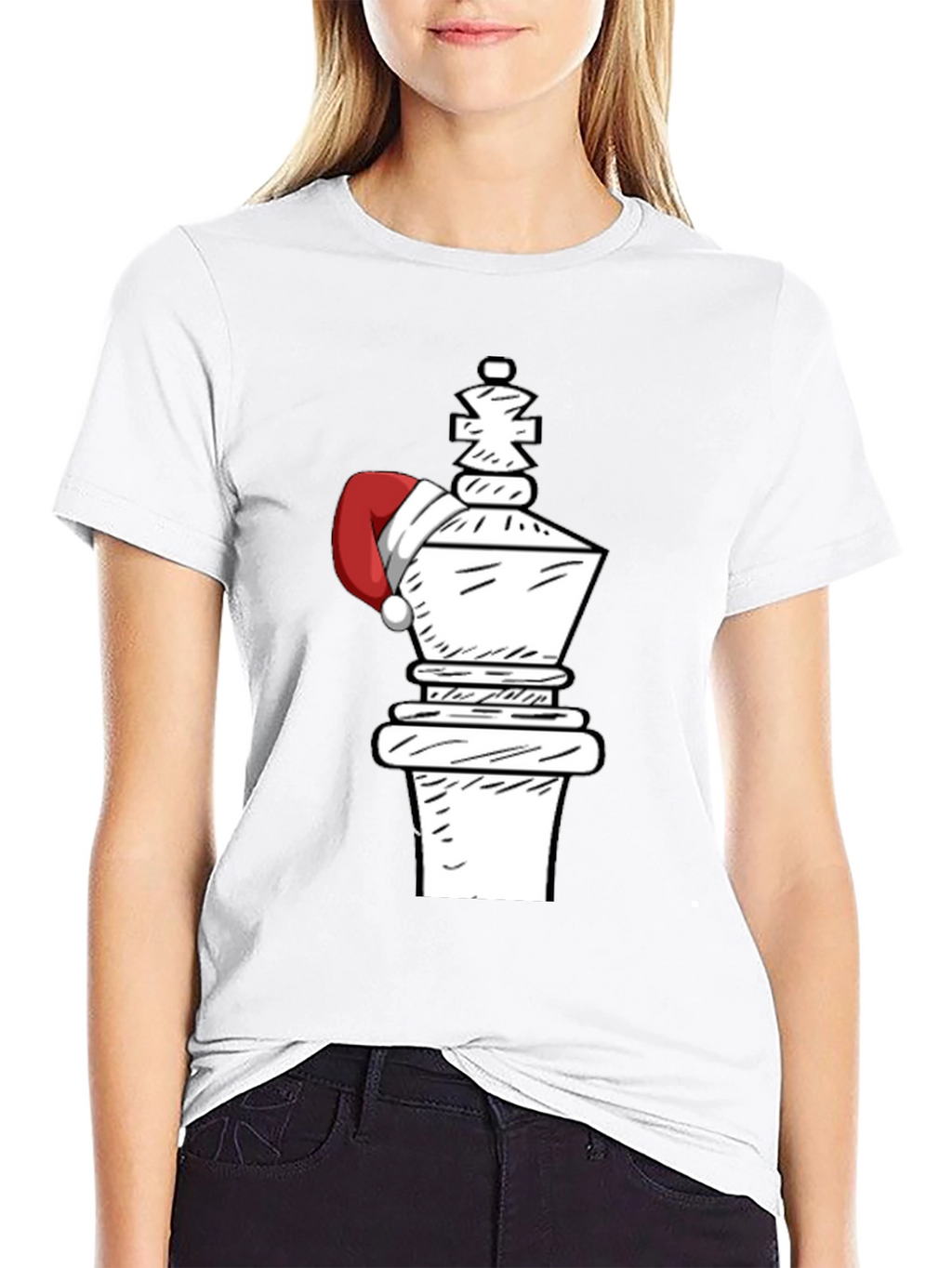 Festive Chess King Tee - Holiday Chess Player Apparel
