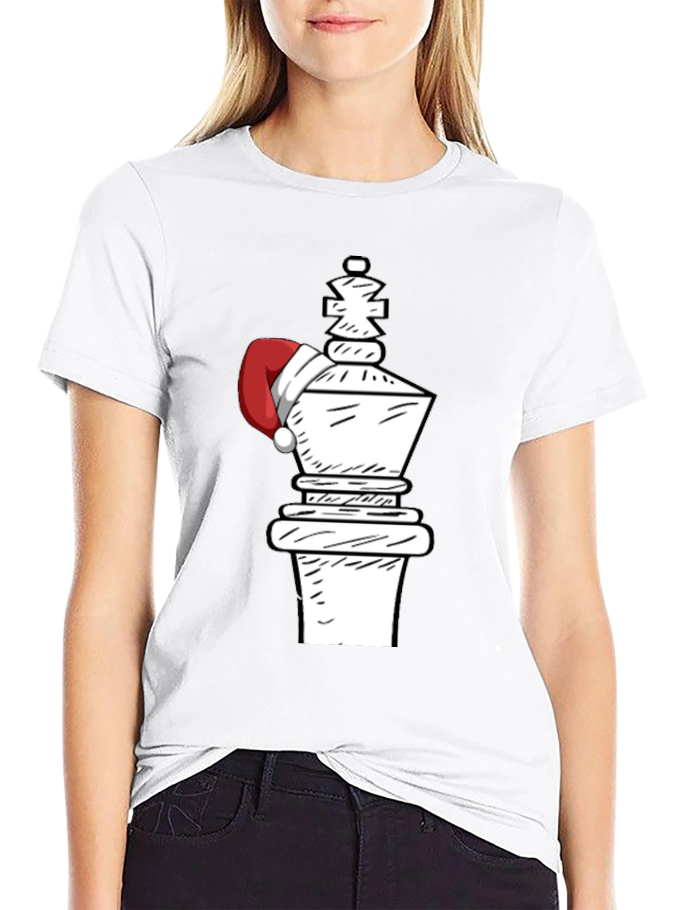 Festive Chess King Tee - Holiday Chess Player Apparel